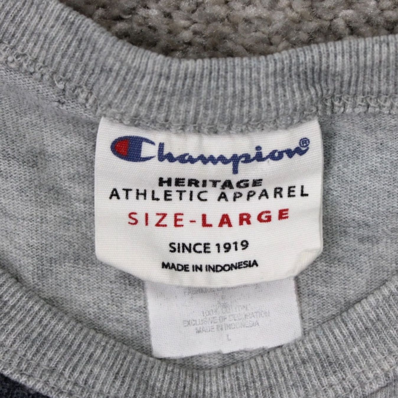 Champion Champion Shirt Mens Large Gray Heritage Athletic AOP All Over Print S/S T-Shirt Nike Shirt? Size US L / EU 52-54 / 3 - 4 Thumbnail