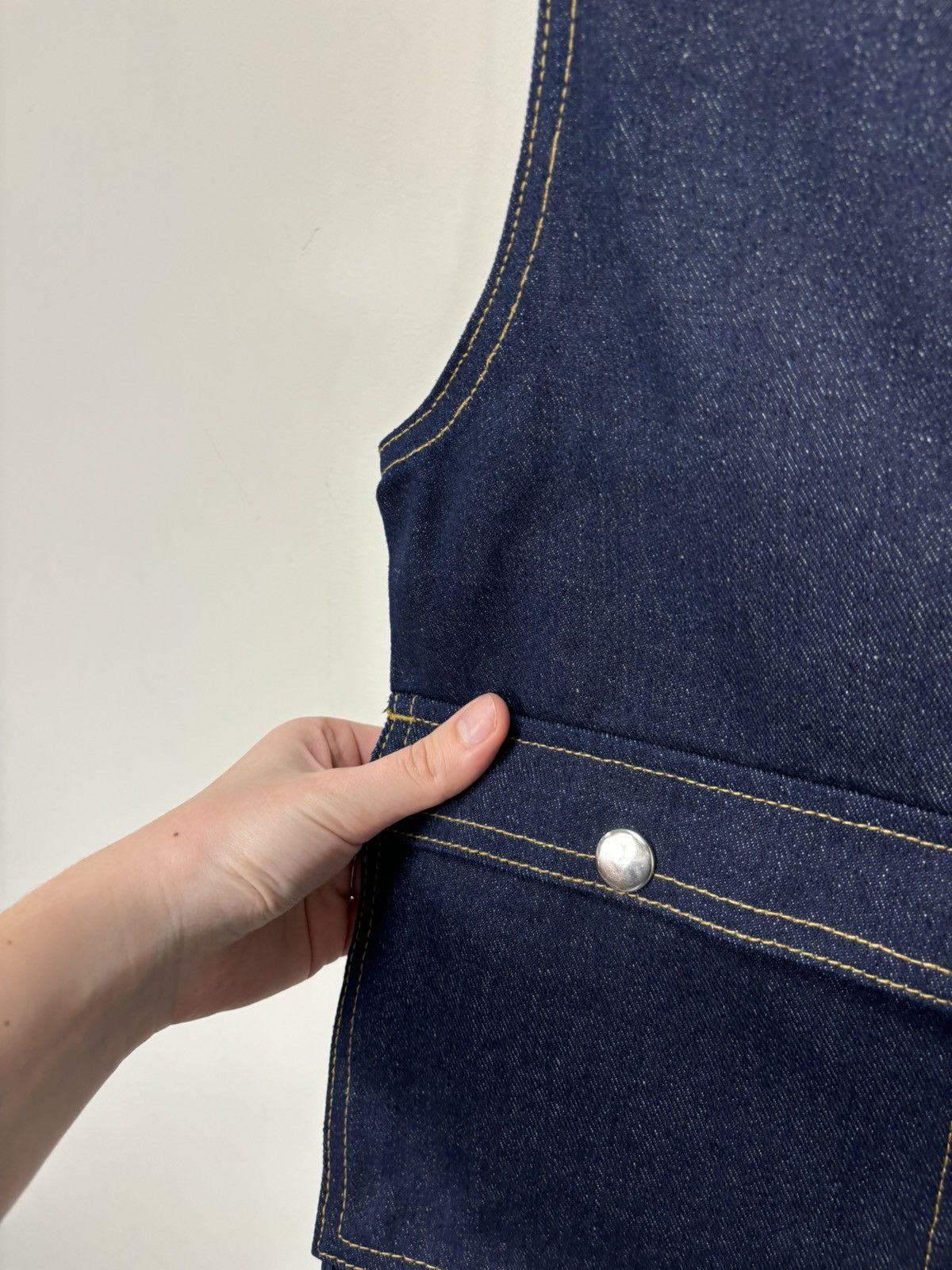 Other Mir Studio Workshop Y2K Navy Blue Hype Denim Vest Jacket Size US S / EU 44-46 / 1 - 9 Thumbnail