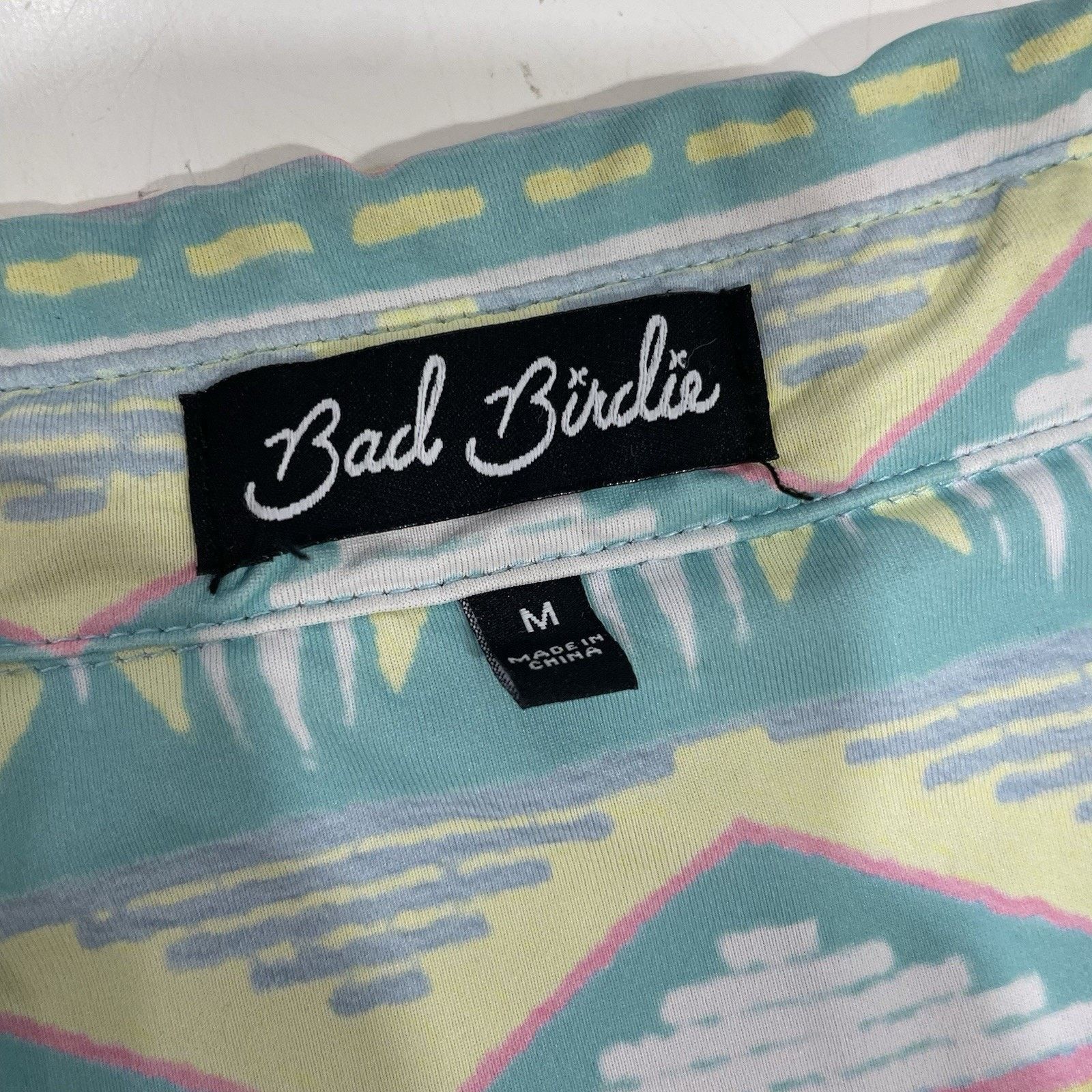 Bad Birdie Bad Birdie Salty Savage Golf Polo Shirt Men’s Size M Aztec Size US M / EU 48-50 / 2 - 4 Thumbnail