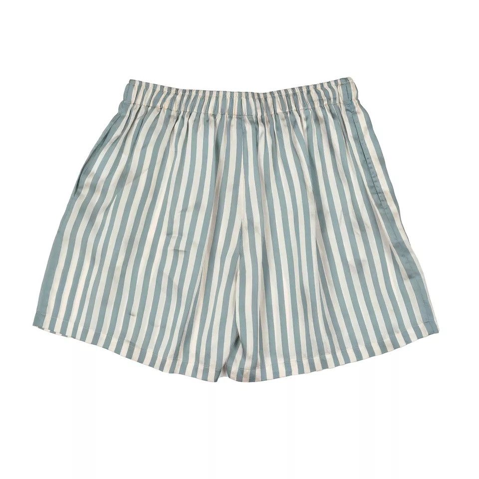 Brunello Cucinelli o1mle1224 Striped Drawstring Short in Green/White Size 24" / US 00 / IT 34 - 2 Thumbnail