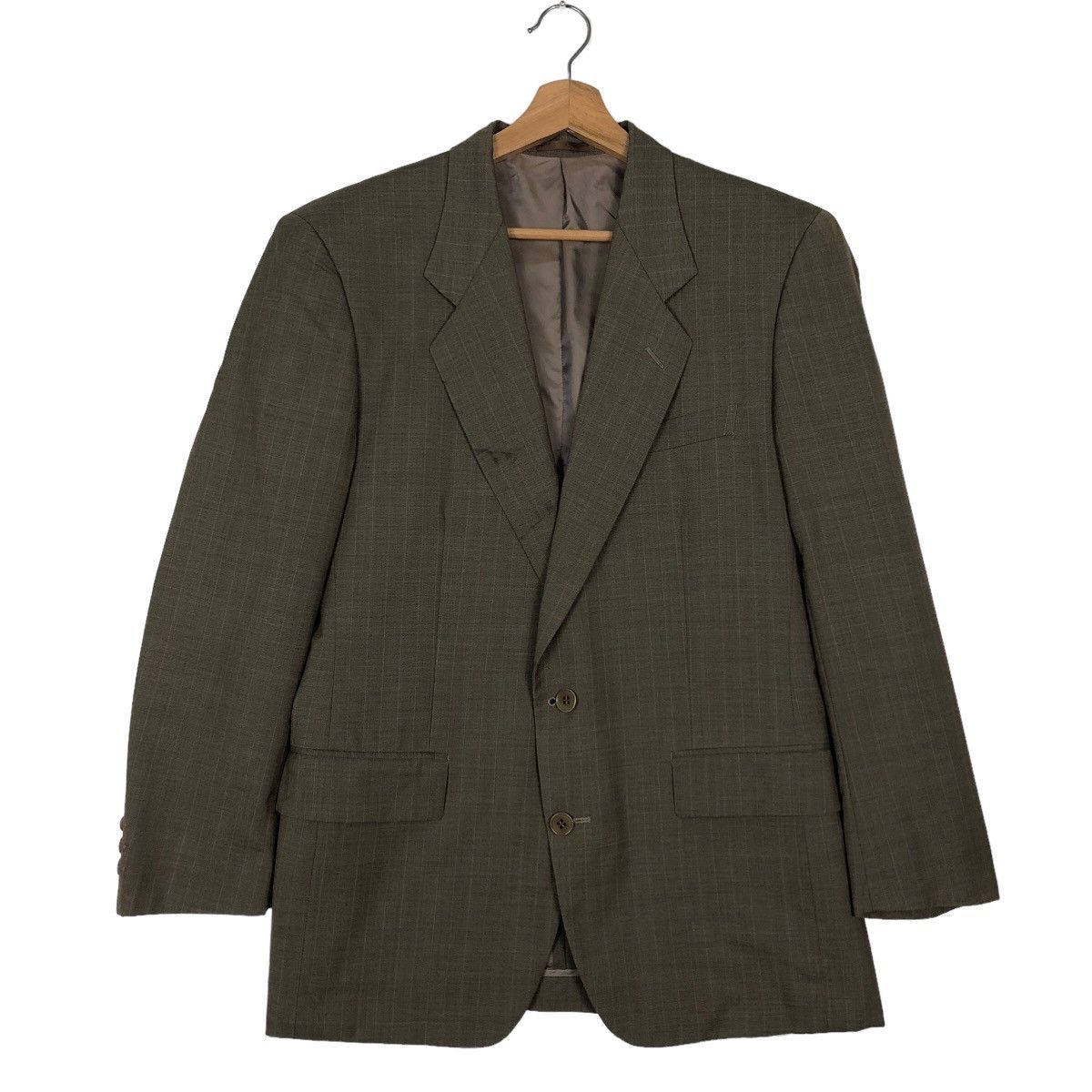 Japanese Brand 🔥Rich Brown - Pin Stripped Double Breast Coats Jacket Size US M / EU 48-50 / 2 - 1 Thumbnail