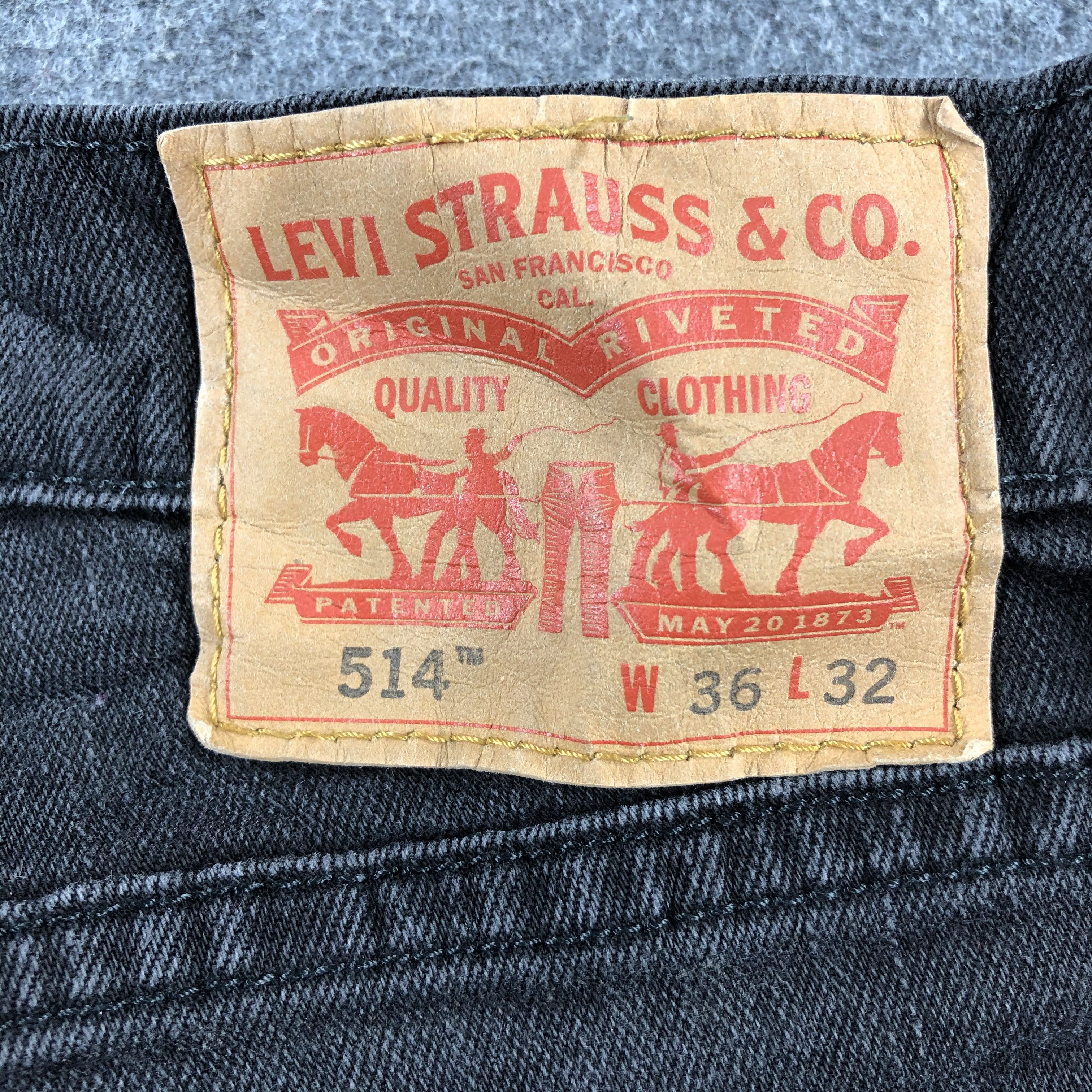 Levi's Vintage Faded Black Levis 514 Jeans-J2654 Size US 35 - 5 Thumbnail
