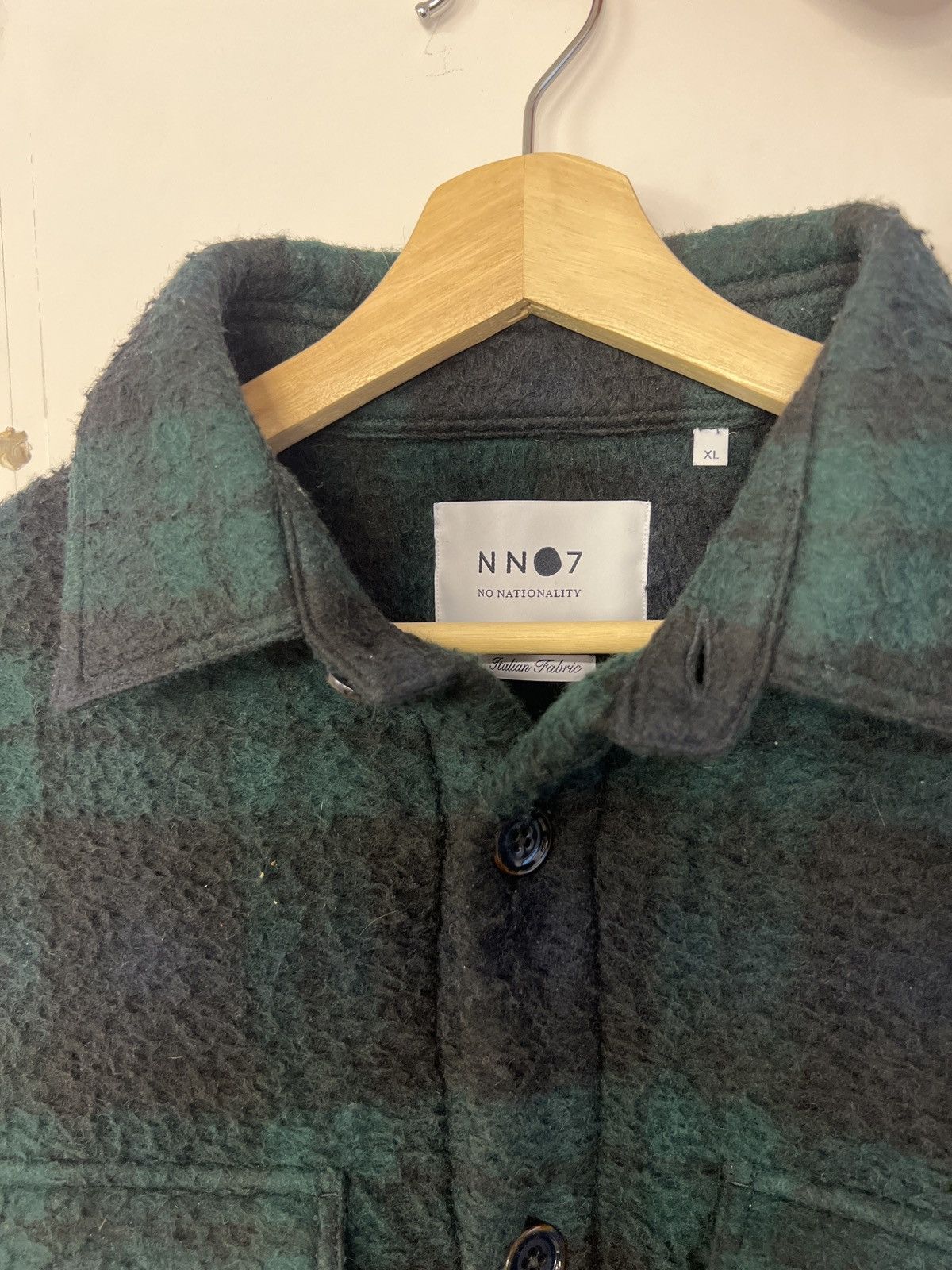 NN07 NN07 Green Plaid Wool Heavy Coat Size US XL / EU 56 / 4 - 2 Thumbnail