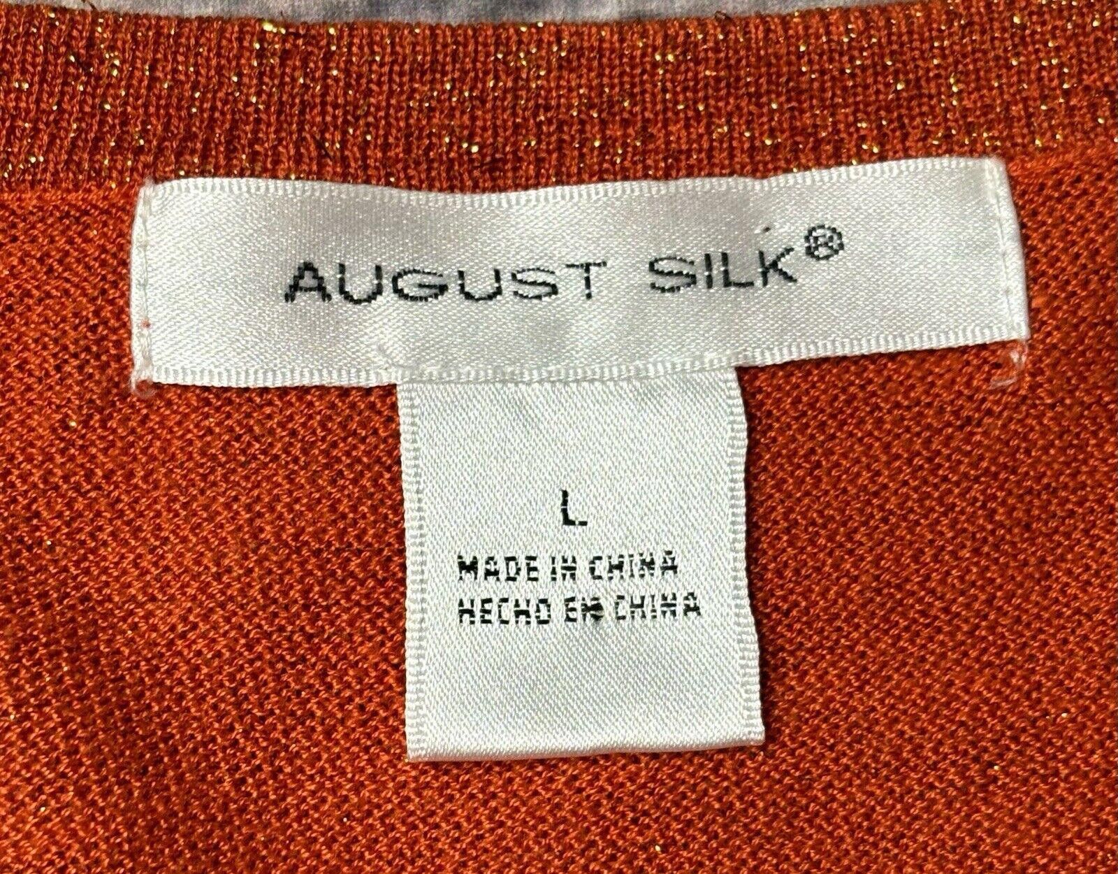 Other August Silk Cardigan Sweater Women's L Metallic Colorblock Size L / US 10 / IT 46 - 2 Thumbnail