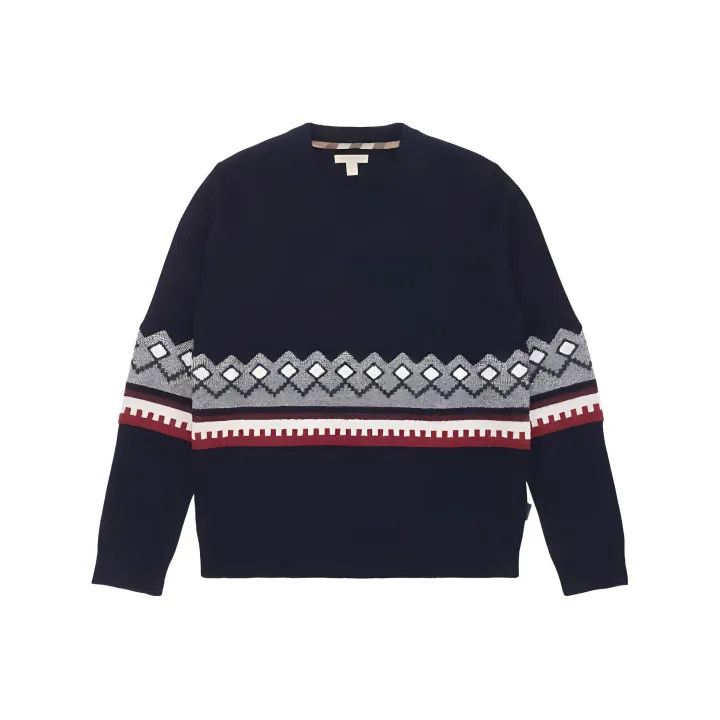 Burberry Burberry SS23 Diamond Pattern Knit Sweater 0079 Size M / US 6-8 / IT 42-44 - 1 Thumbnail