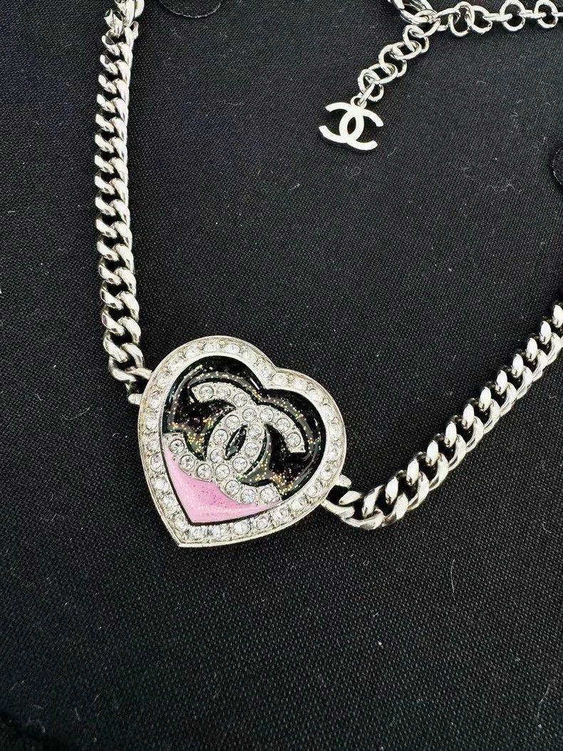 Other Chanel Heart Necklace with Chain Design Size ONE SIZE - 3 Thumbnail