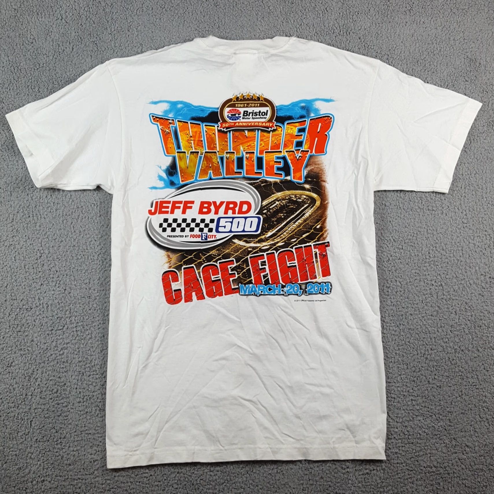 Dickies VINTAGE NASCAR T-Shirt Men Medium White 90s Bristol Speedway Jeff Byrd Retro Car Logo Size US M / EU 48-50 / 2 - 3 Thumbnail