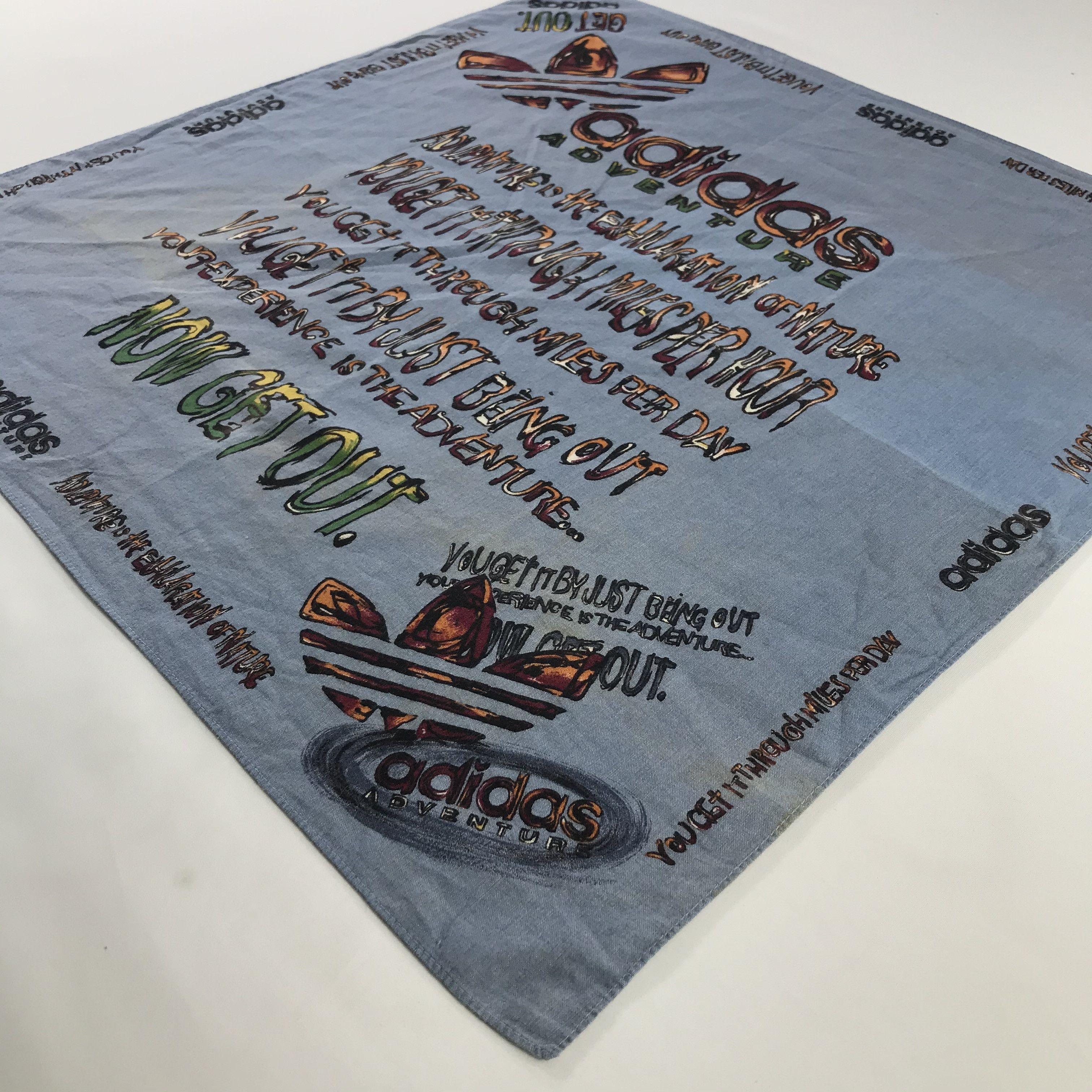 Adidas × Vintage Adidas Bandana / Handkerchief / Neckerchief - S457 Size ONE SIZE - 2 Thumbnail