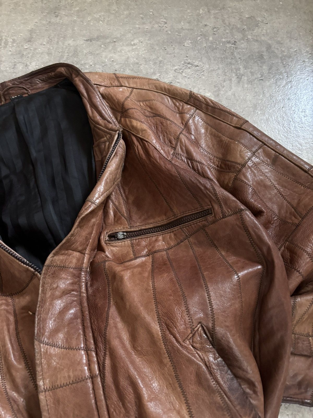 Vintage Real Leather Vintage Boxy Leather Jacket Y2K Streetwear L Size US L / EU 52-54 / 3 - 10 Thumbnail