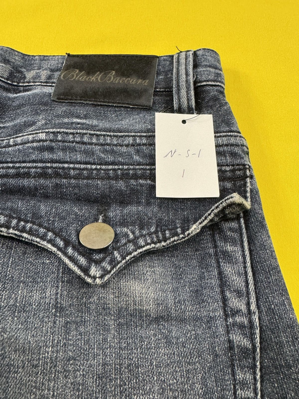 Japanese Brand Black Baccara tornado mart style spiral flare jeans Size US 34 / EU 50 - 25 Thumbnail