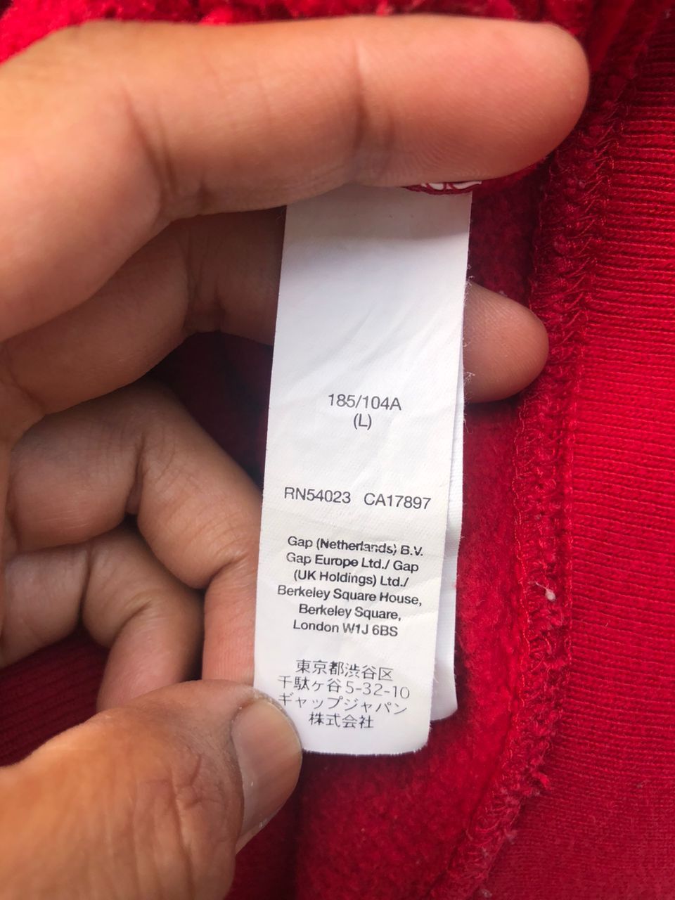 Gap GAP Logo Hoodie Fullover Red Size US L / EU 52-54 / 3 - 14 Thumbnail
