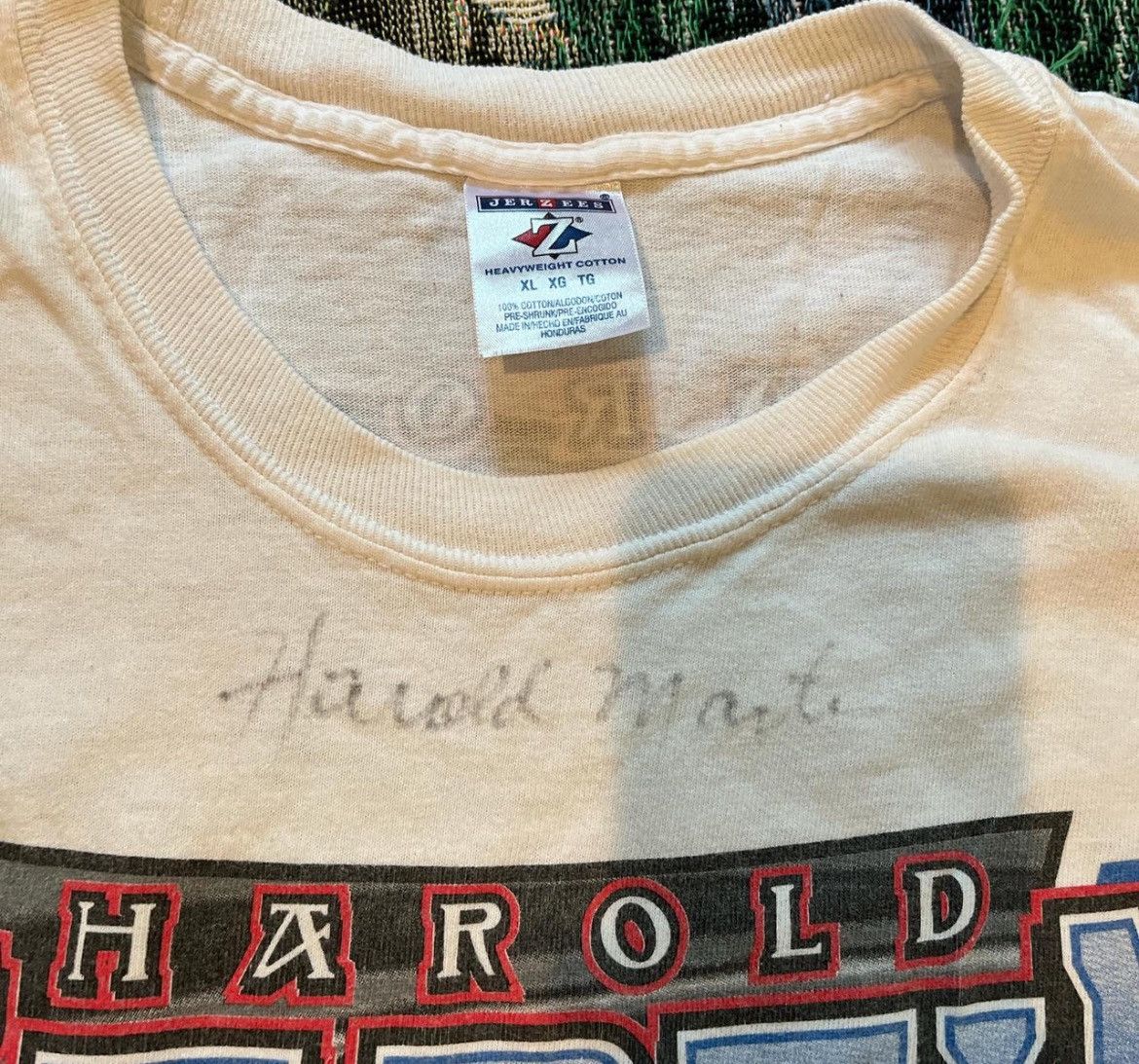 Jerzees harold martin racing shirt signed Size US XL / EU 56 / 4 - 3 Thumbnail