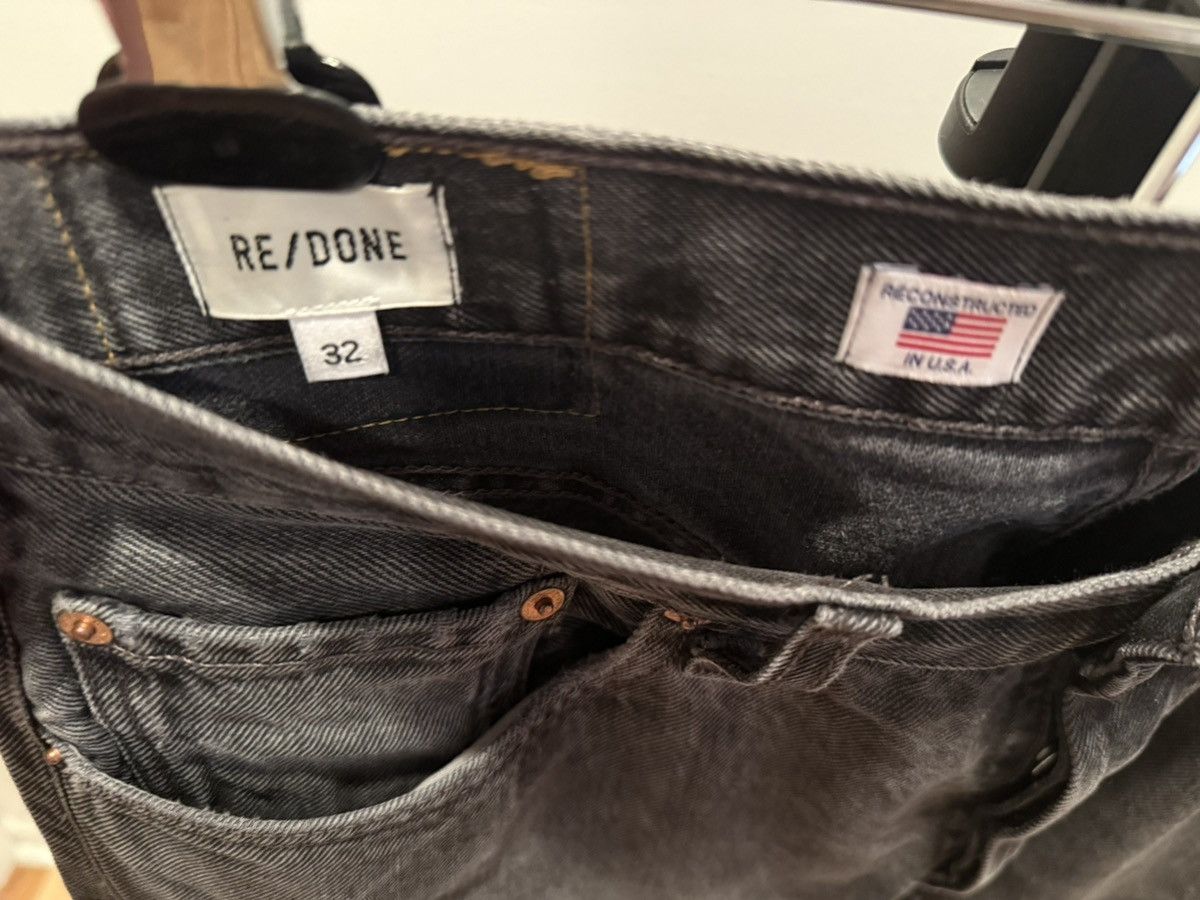 RE/DONE RE/DONE BLACK FADED DENIM SASHIKO 501 - VINTAGE BLACK Size US 32 / EU 48 - 7 Thumbnail
