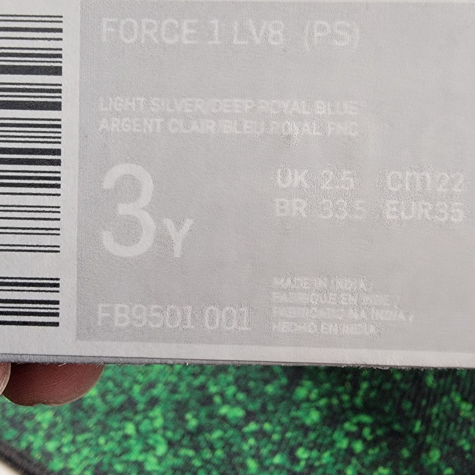 Nike Kid's (PS) Nike Force 1 LV8 Silver/Deep Royal Blue Sz 3Y Size US 4.5 / IT 34.5 - 11 Thumbnail