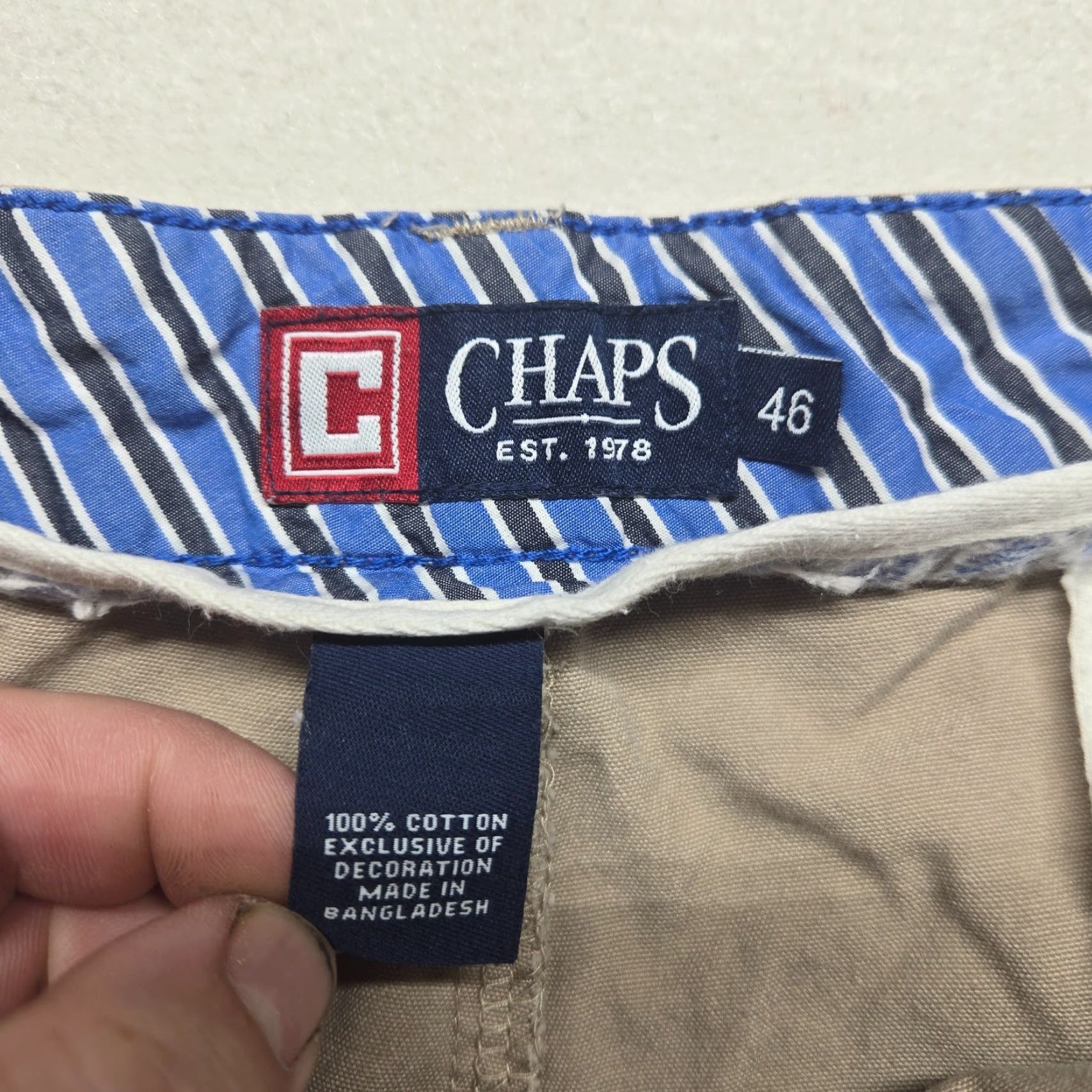 Chaps Chaps Cargo Shorts Adult Men's Size 46 Tan Brown 100% Cotton Cargo Pocket Pockets Size US 30 / EU 46 - 2 Thumbnail