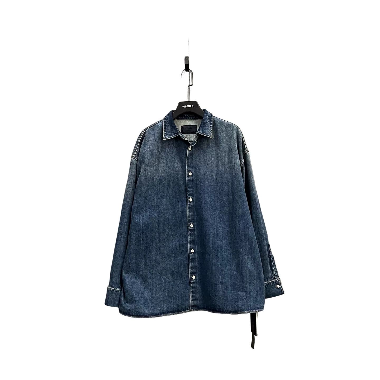 Prada Prada Triangle Logo Denim Shirt US L Size US L / EU 52-54 / 3 - 1 Thumbnail