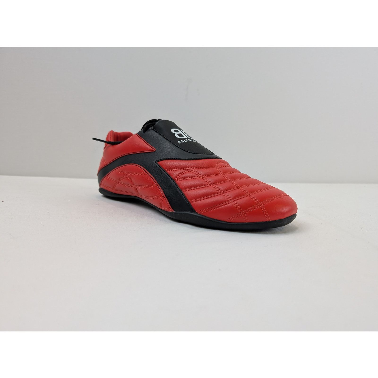 Balenciaga o1rshd1 Matt Leather Free Material Zen Sneaker in Red/Black Size US 9 / EU 42 - 2 Thumbnail