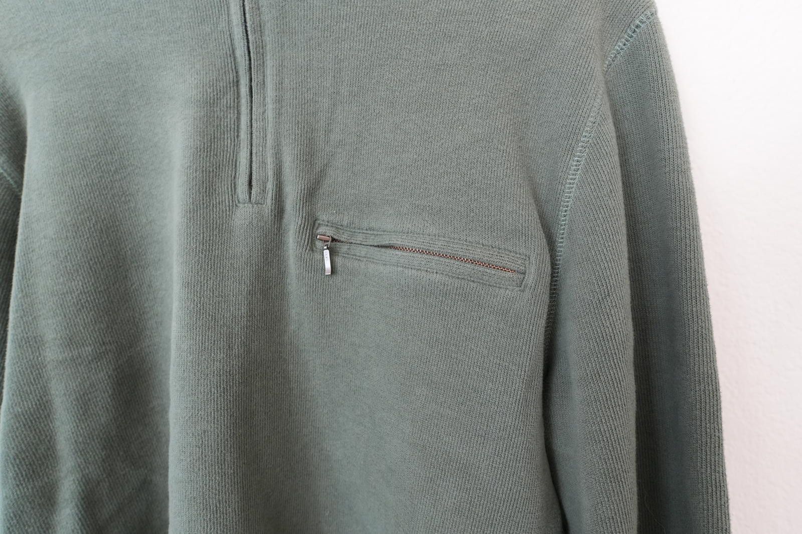 Pendleton Pendleton Sweater Men's L Green 1/4 Zip Cotton Size US L / EU 52-54 / 3 - 2 Thumbnail