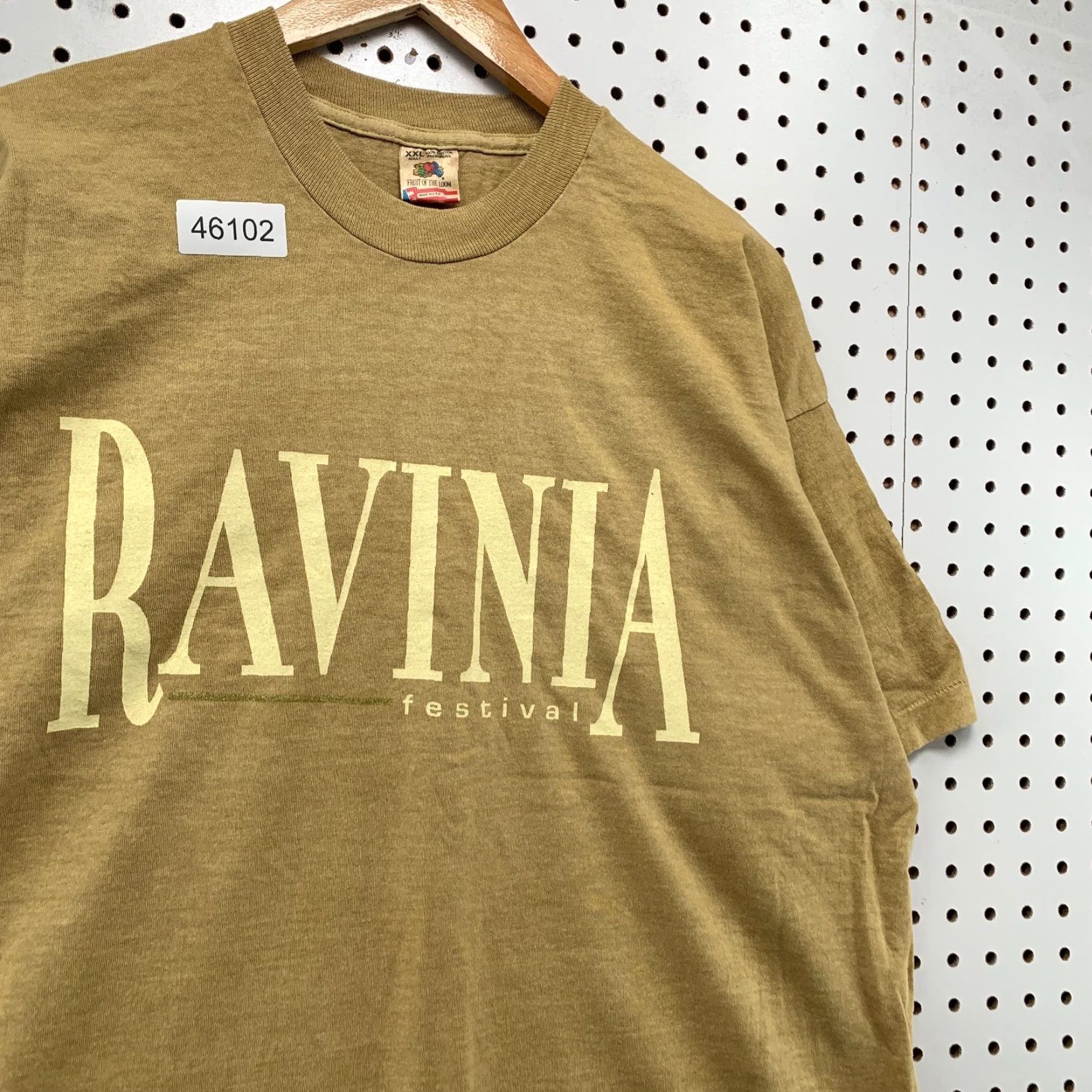 Fruit Of The Loom VINTAGE Ravinia Festival Shirt Mens 2XL Beige Cotton 90s Music USA Fruit of the Loom T-Shirt Short Sleeve Crew Neck 1980s-1990s Mens Size US XXL / EU 58 / 5 - 5 Thumbnail