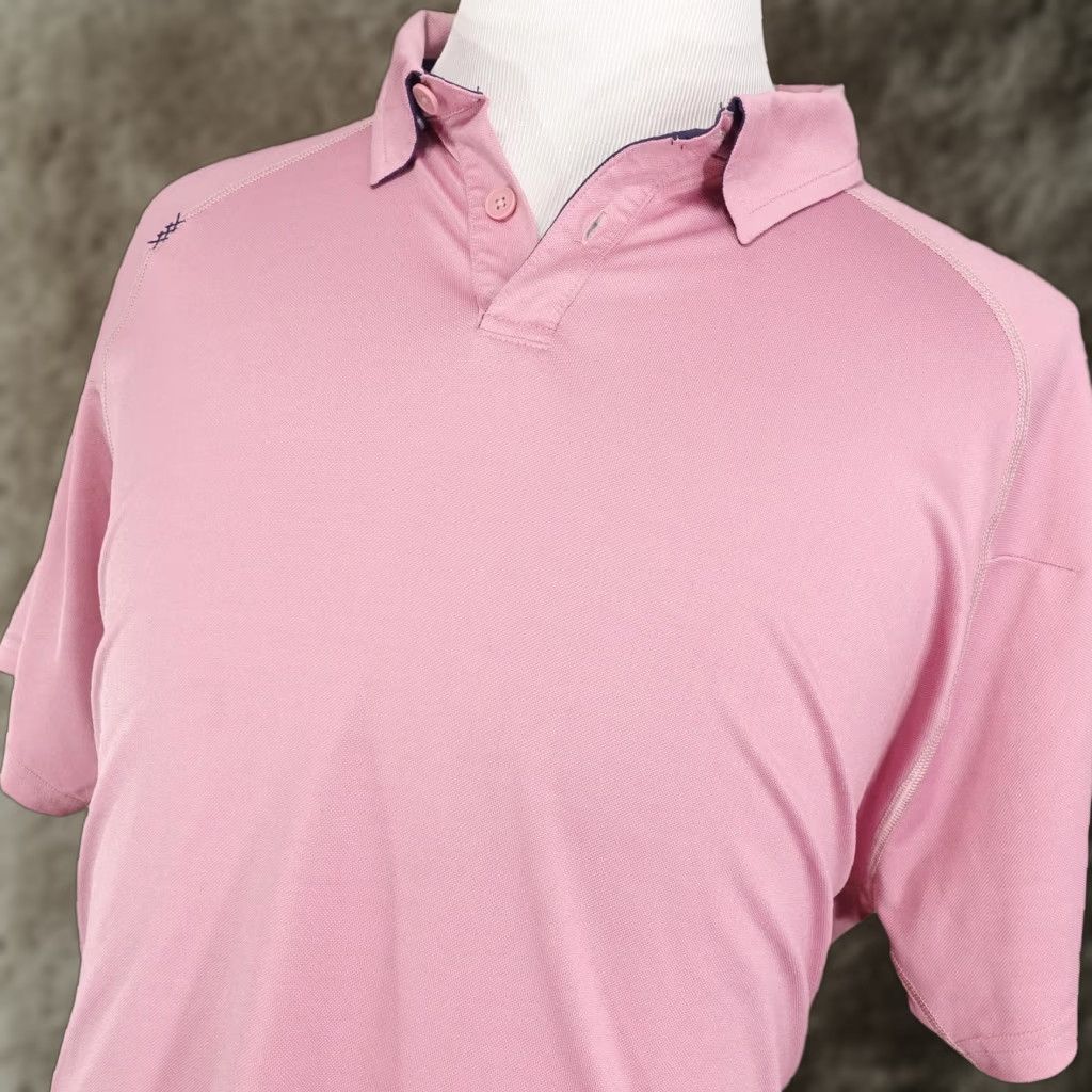 Rhone Rhone Polo Shirt Mens 2XL Pink Stretch Performance Tagless Knit Golf Casual Shirt Size US XXL / EU 58 / 5 - 1 Thumbnail