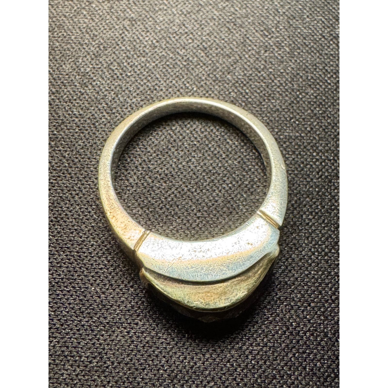 Other 925 Sterling Dome Garnet Stone Gold Setting Vintage Size 6.5 Size ONE SIZE - 5 Thumbnail