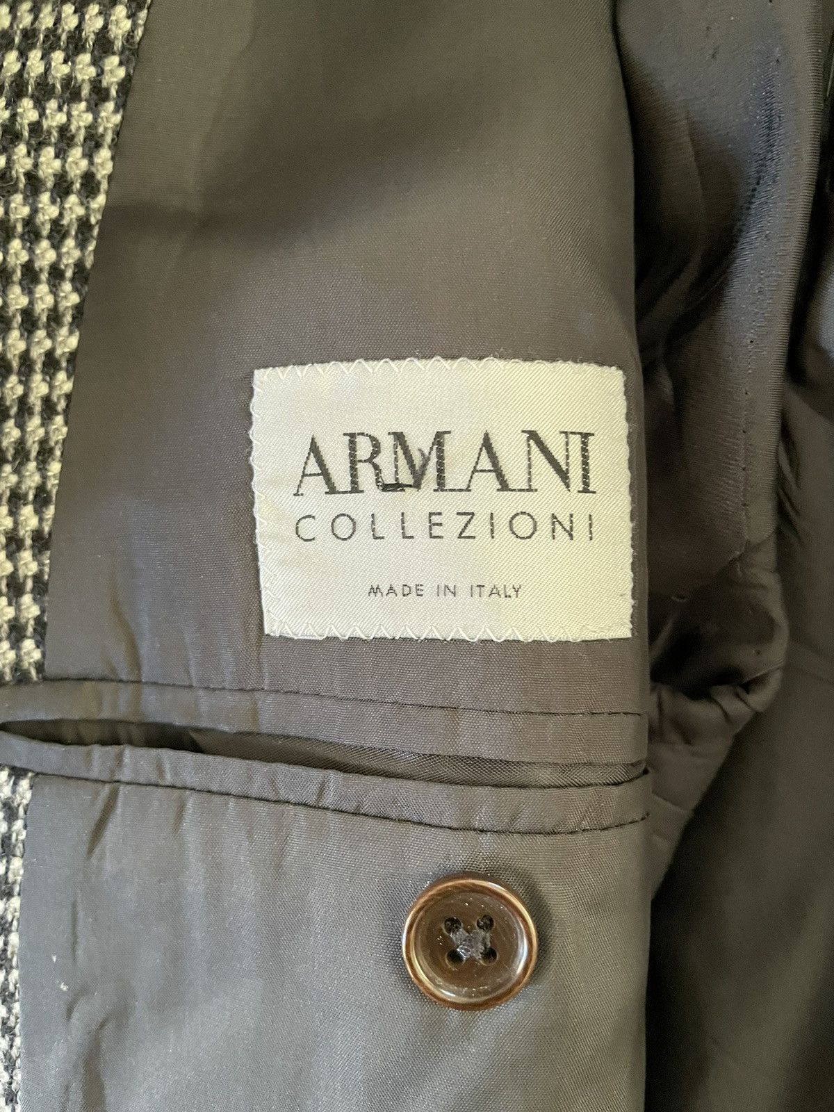 Armani Collezioni × Vintage Cashmere Blend Tweed Jacket Size 46R - 6 Thumbnail