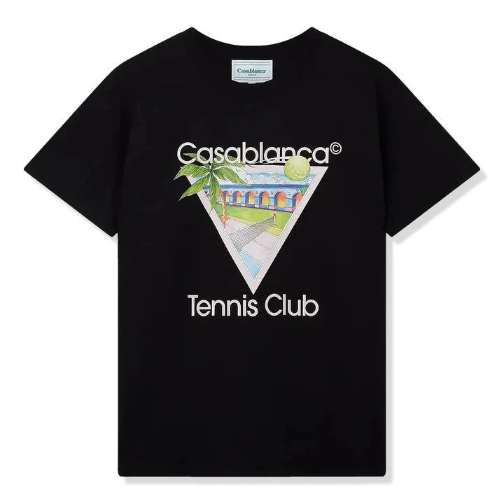 Casablanca o1mle0326 Printed T-Shirt Tennis Club Icon in Black Size US L / EU 52-54 / 3 - 1 Thumbnail
