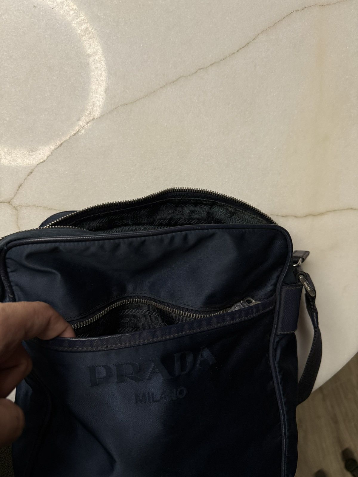 Prada Prada Messenger Nylon Bag Prada Logo Crossbody Bag Preowned Size ONE SIZE - 11 Thumbnail