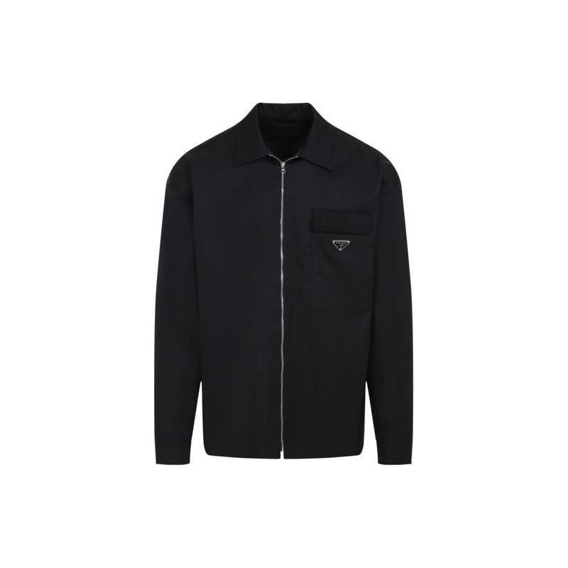 Prada Black Long Sleeve Jacket with Logo-2506