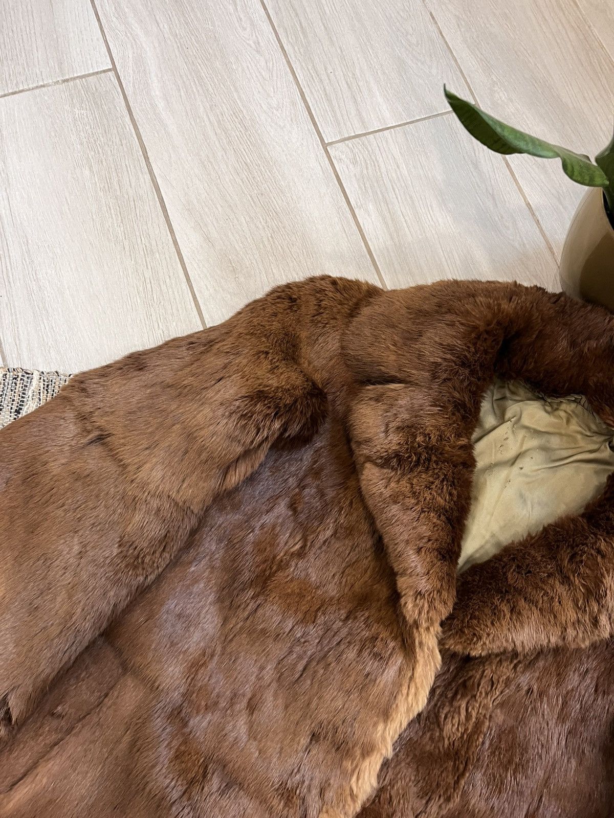 Vintage Hype Vintage Real Fur Jacket Brown Coats Avantgarde retro Size L / US 10 / IT 46 - 6 Thumbnail