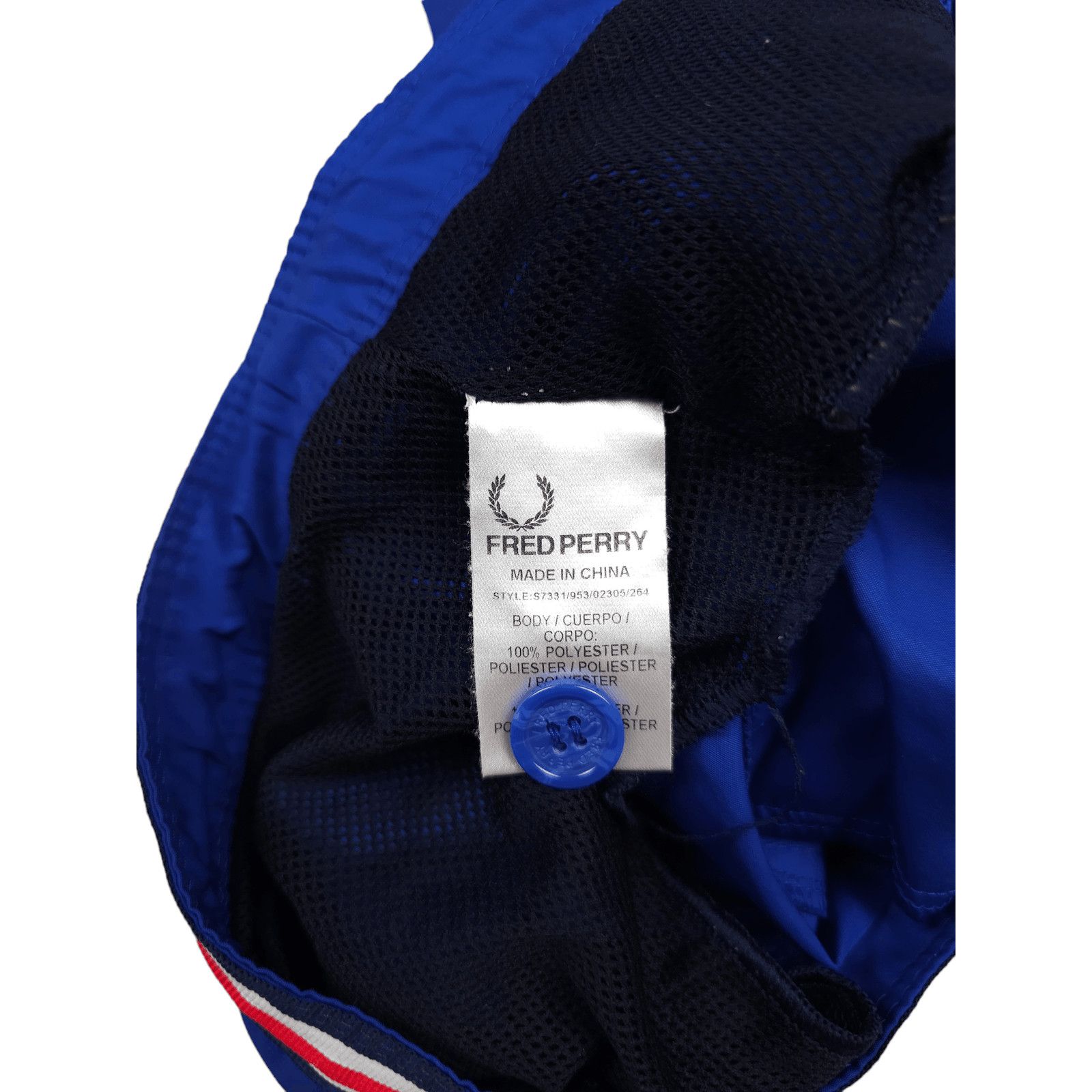 Fred Perry × Vintage 💎 Size S Shorts Logo Blue Trunks Swimwear Y2K 00s Nike Size US 30 / EU 46 - 8 Thumbnail