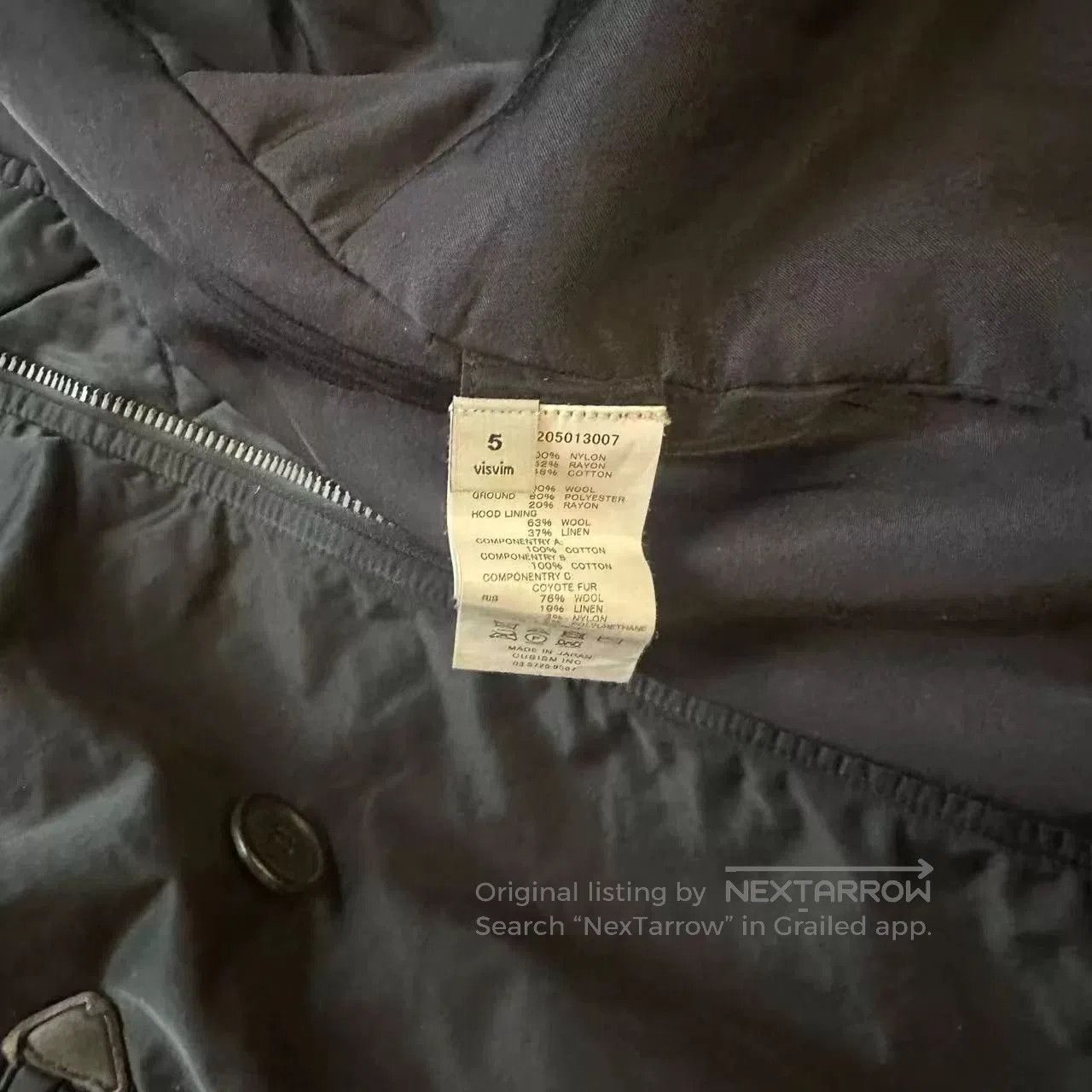 Visvim visvim black nylon jacket with fur hood. Size US L / EU 52-54 / 3 - 4 Thumbnail
