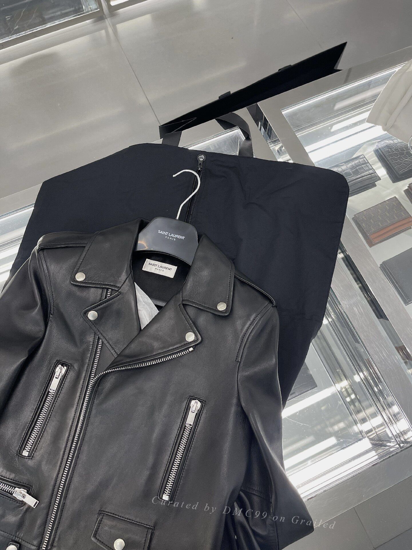Yves Saint Laurent YSL Women's Classic Biker Leather Jacket Size S / US 4 / IT 40 - 1 Thumbnail