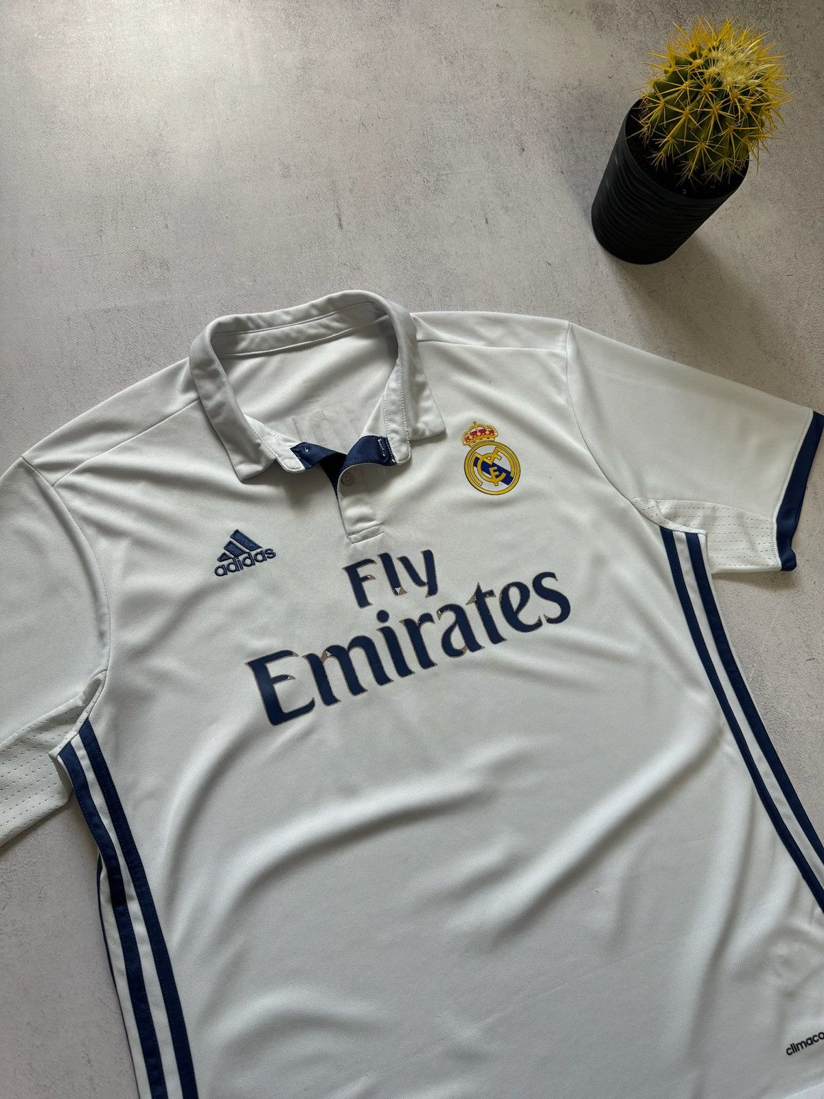 Other HUMOR Vintage Real Madrid Pique Jersey Soccer T Shirt Adidas Size US L / EU 52-54 / 3 - 8 Thumbnail