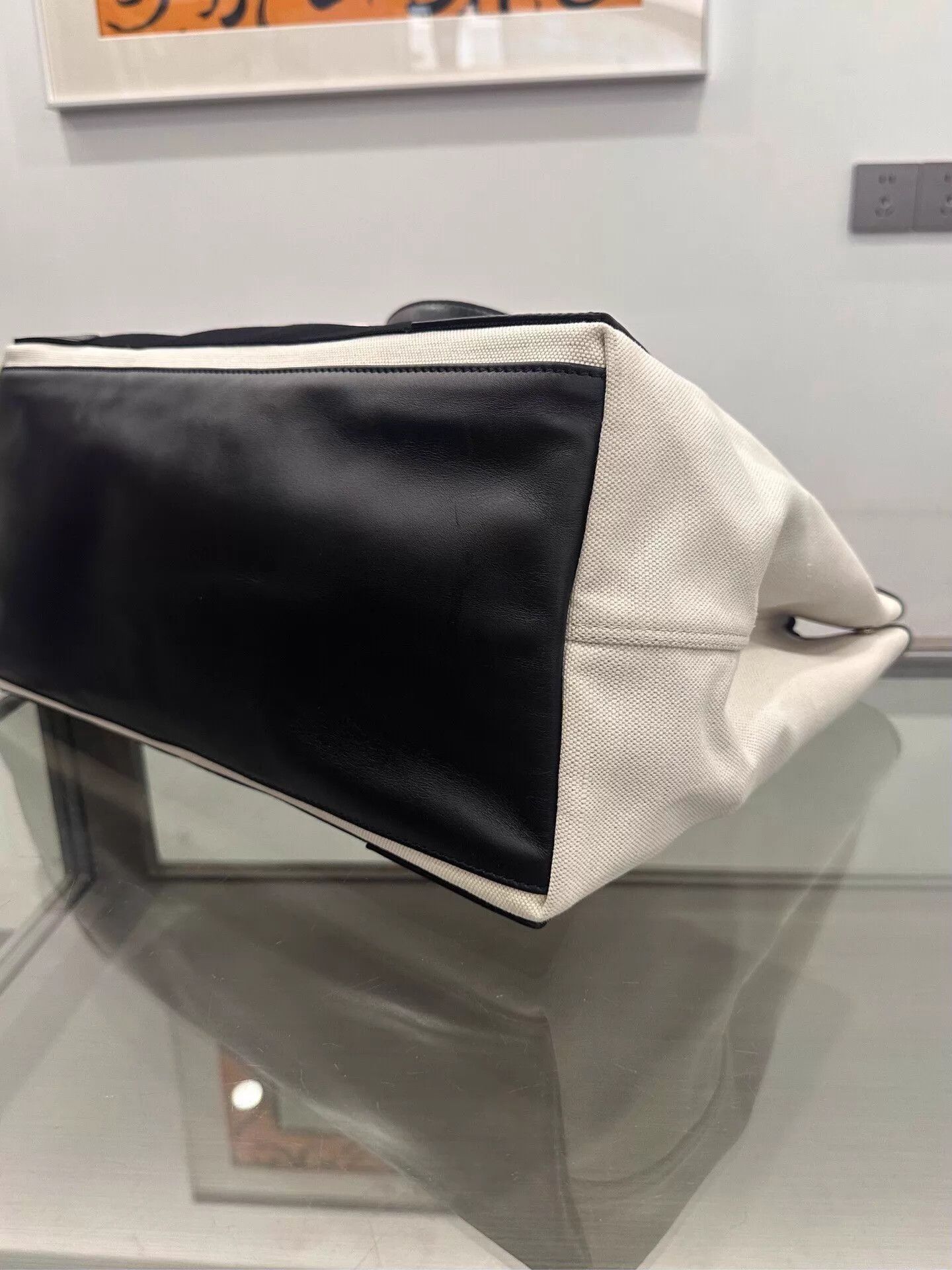Balenciaga Balenciaga Canvas Leather Tote 41cm 99 Black White Size ONE SIZE - 7 Thumbnail