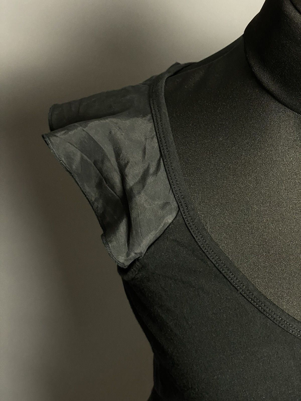 Armani Armani Jeans Black Mixed-Fabric Top XS Modal Front Silk Back Size XS / US 0-2 / IT 36-38 - 6 Thumbnail