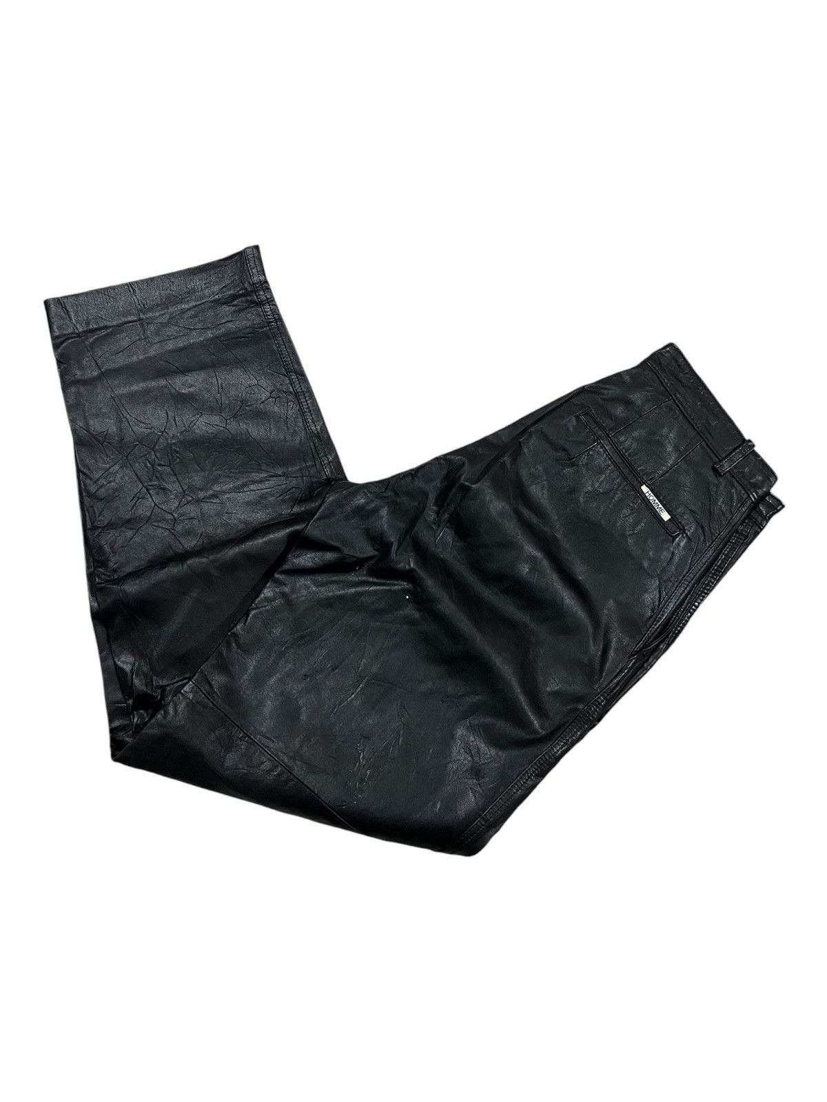 Comme des Garcons Homme 1980s Comme des Garçons Homme Cowhide Leather Runway Pants Size US 28 / EU 44 - 3 Thumbnail