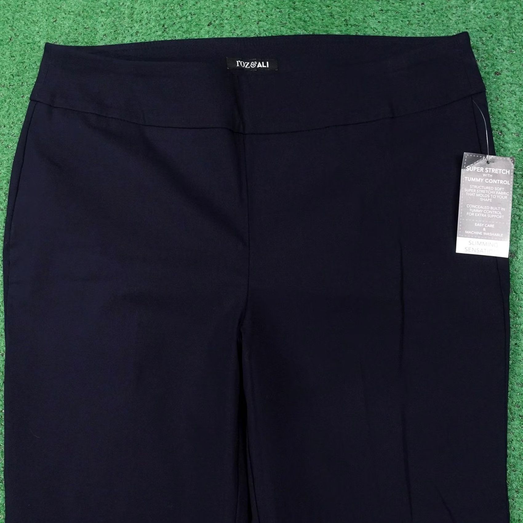 Vintage Roz & Ali Plus Women Pants Navy Blue Ponte Style Size 36" / US 14 / IT 50 - 2 Thumbnail