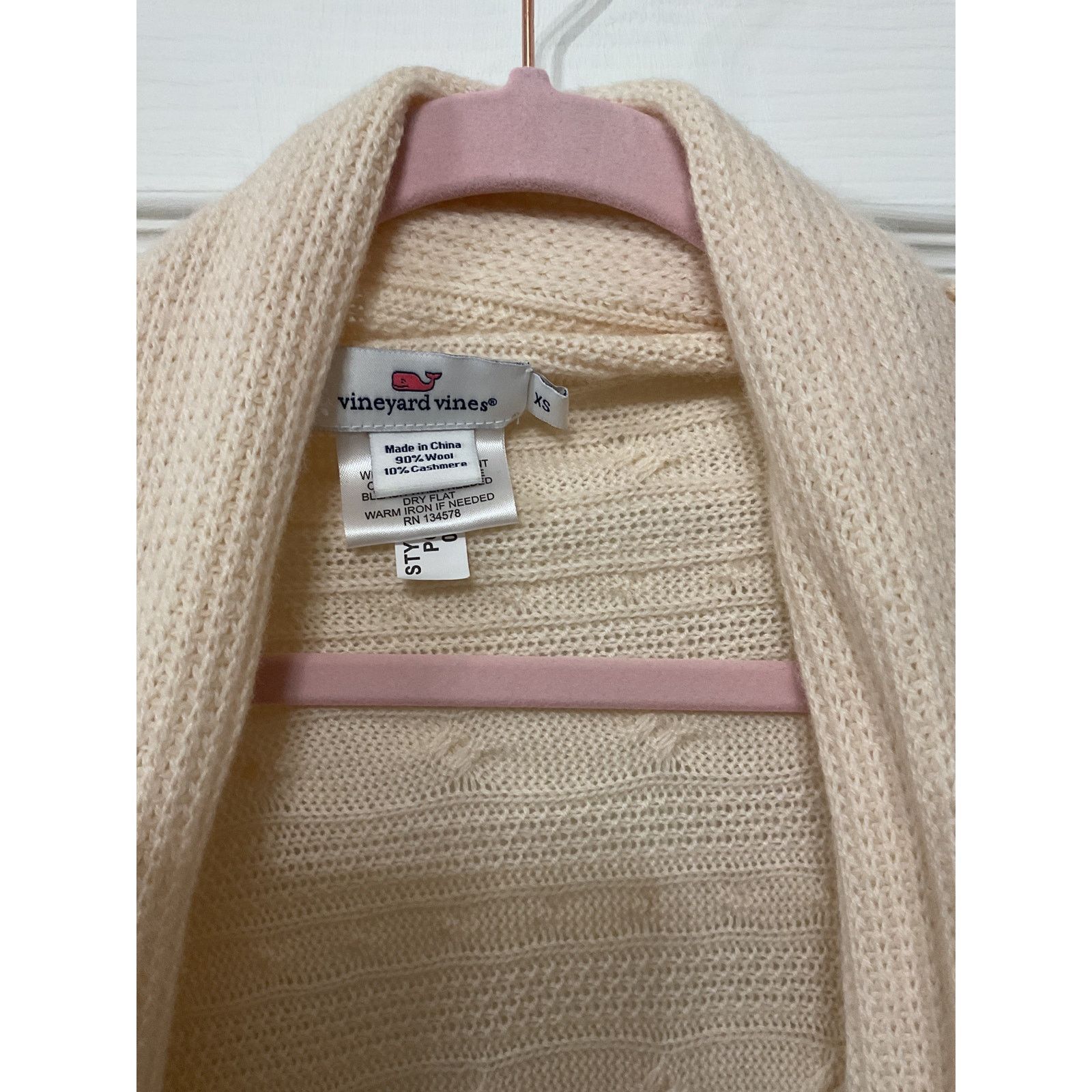 Vineyard Vines Vineyard Vines Cashmere Wool Waterfall Open Cardigan,XS Size XS / US 0-2 / IT 36-38 - 6 Thumbnail