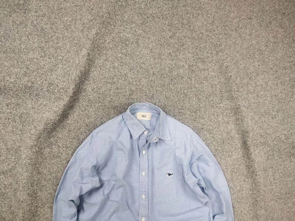 Japanese Brand Neithers Japan Design cotton Long Sleeve Button Shirt logo Size US L / EU 52-54 / 3 - 1 Thumbnail