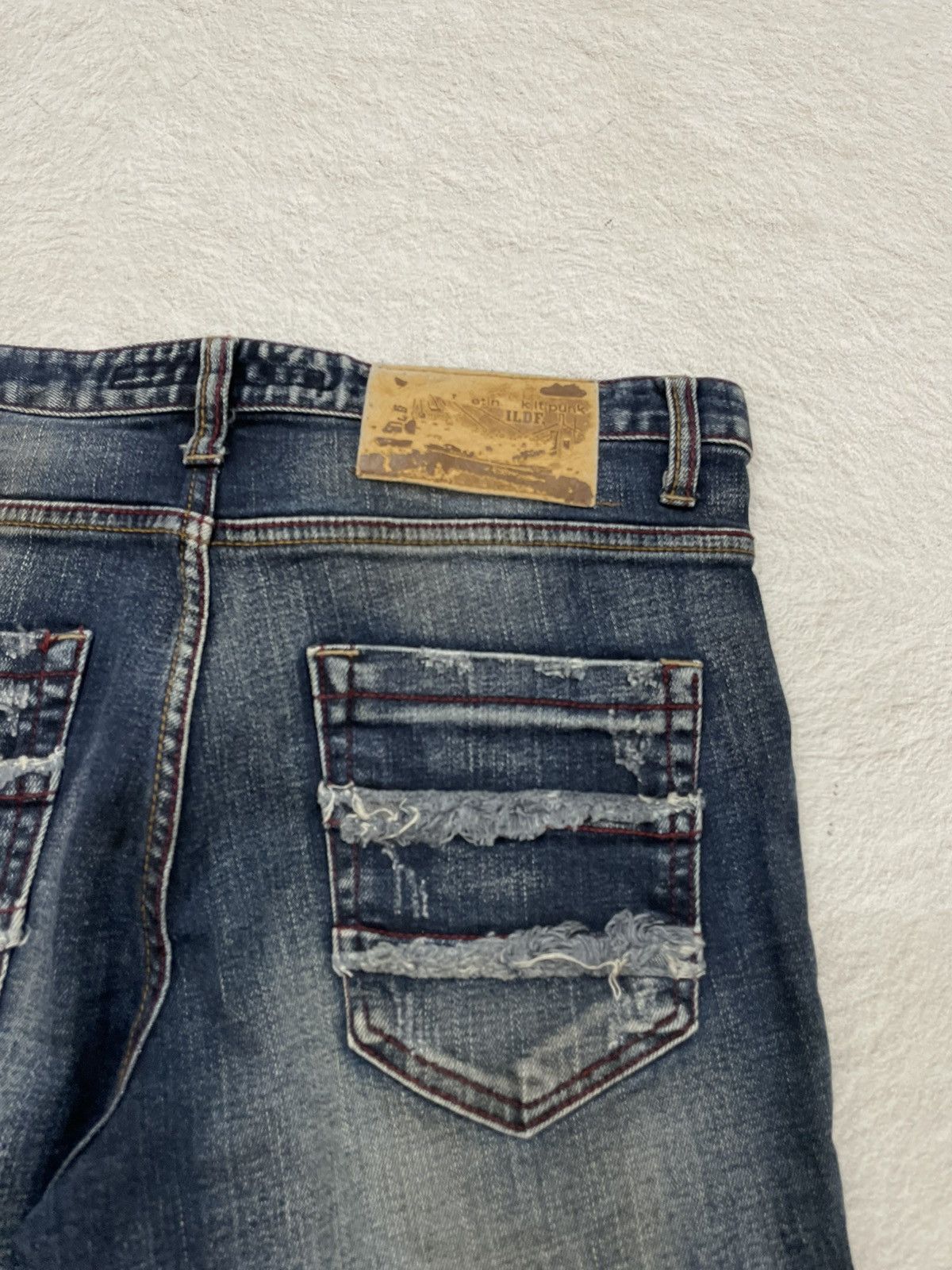Japanese Brand 2000s ILDF Y2K Layered Distressed Denim Archive Grunge LGB Size US 31 - 10 Thumbnail
