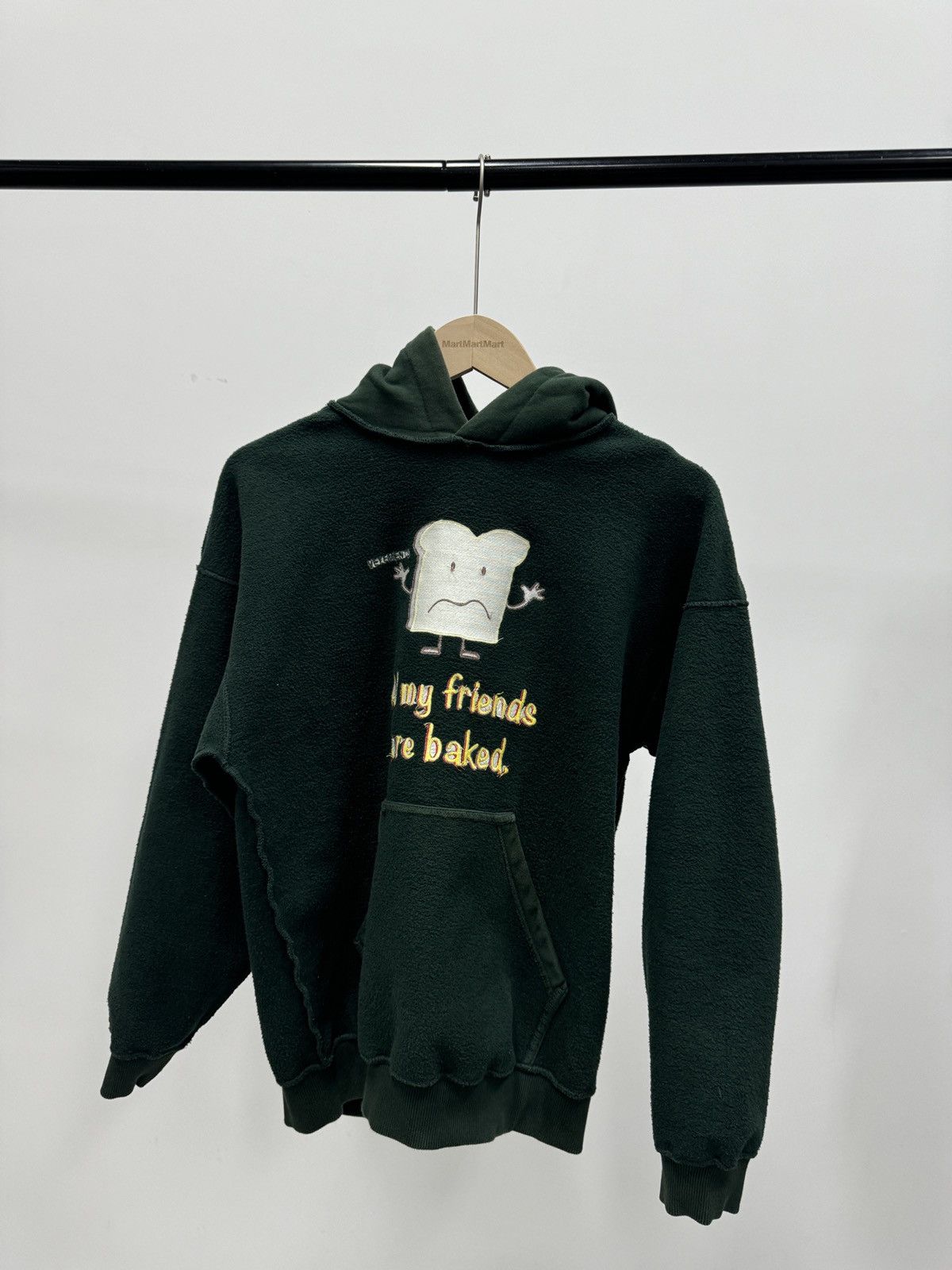 Vetements Vetements inside out toast All my friends on baked hoodie Grailed