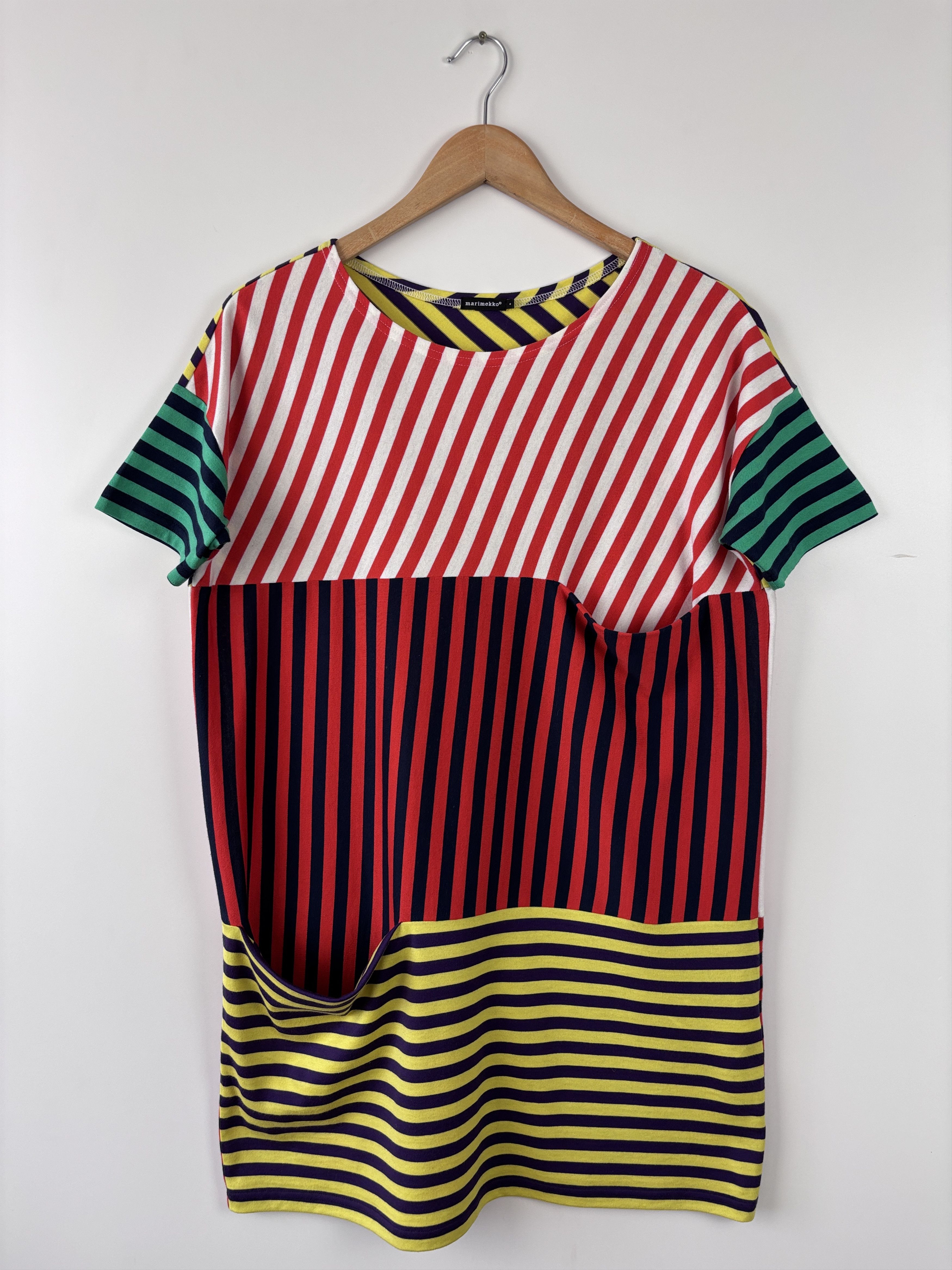 【marimekko】TASARAITA / TUIKE Marimekko Womens Plus Size Kaste Striped Green Black