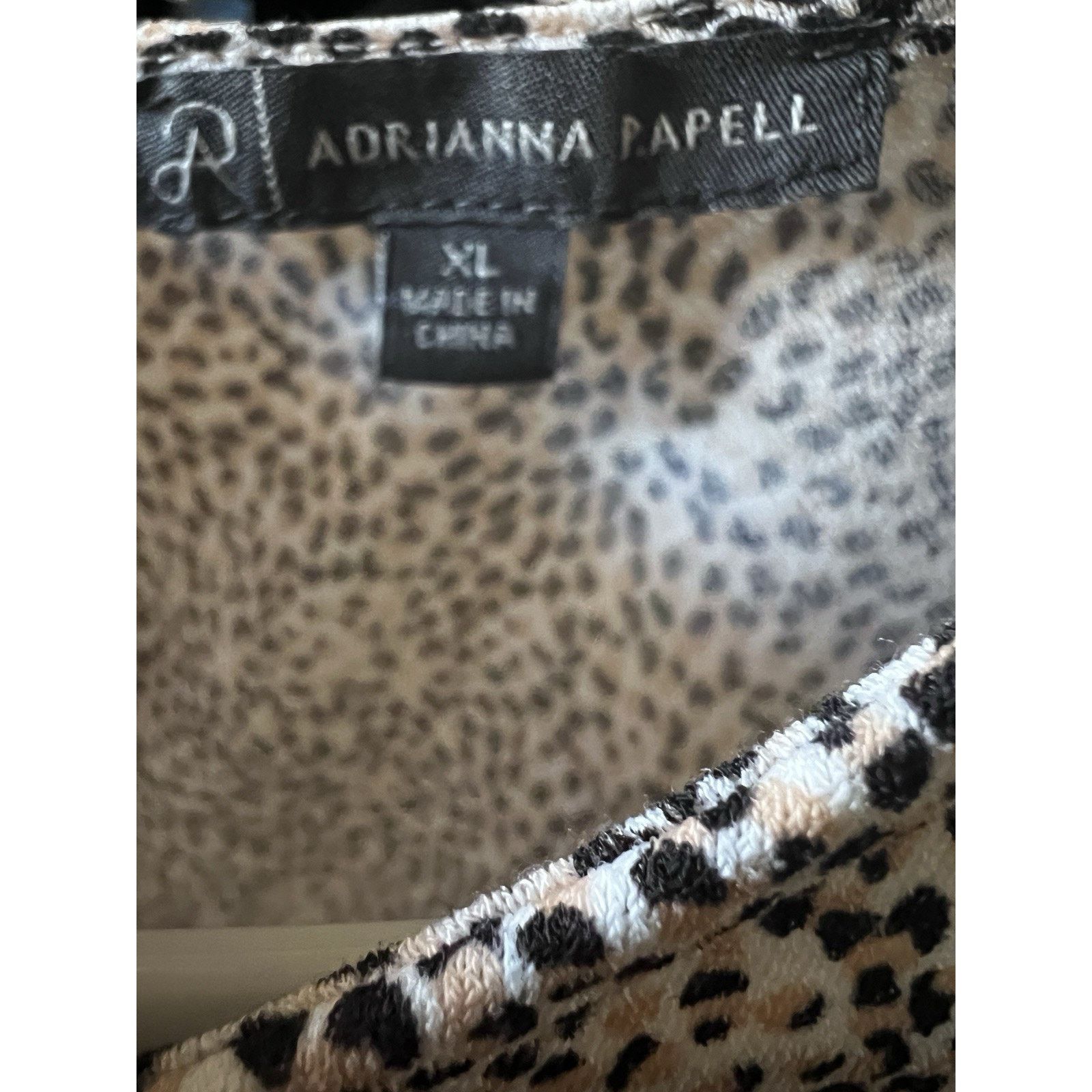 Adrianna Papell Adrianna Papell Pullover Blouse Top Shirt XL Animal Print Size XL / US 12-14 / IT 48-50 - 7 Thumbnail