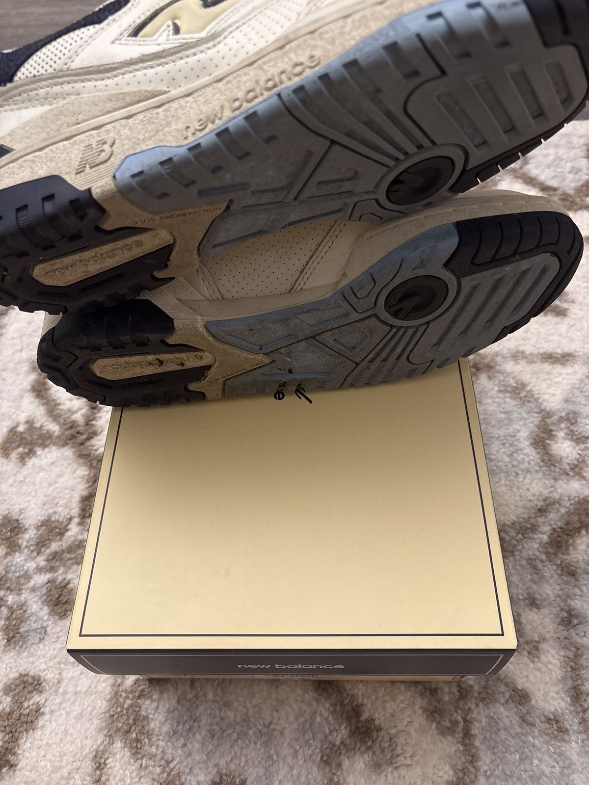 New Balance Size 8.5 New Balance Rich Paul x 550 White Navy OG Box Size US 8.5 / EU 41-42 - 5 Thumbnail