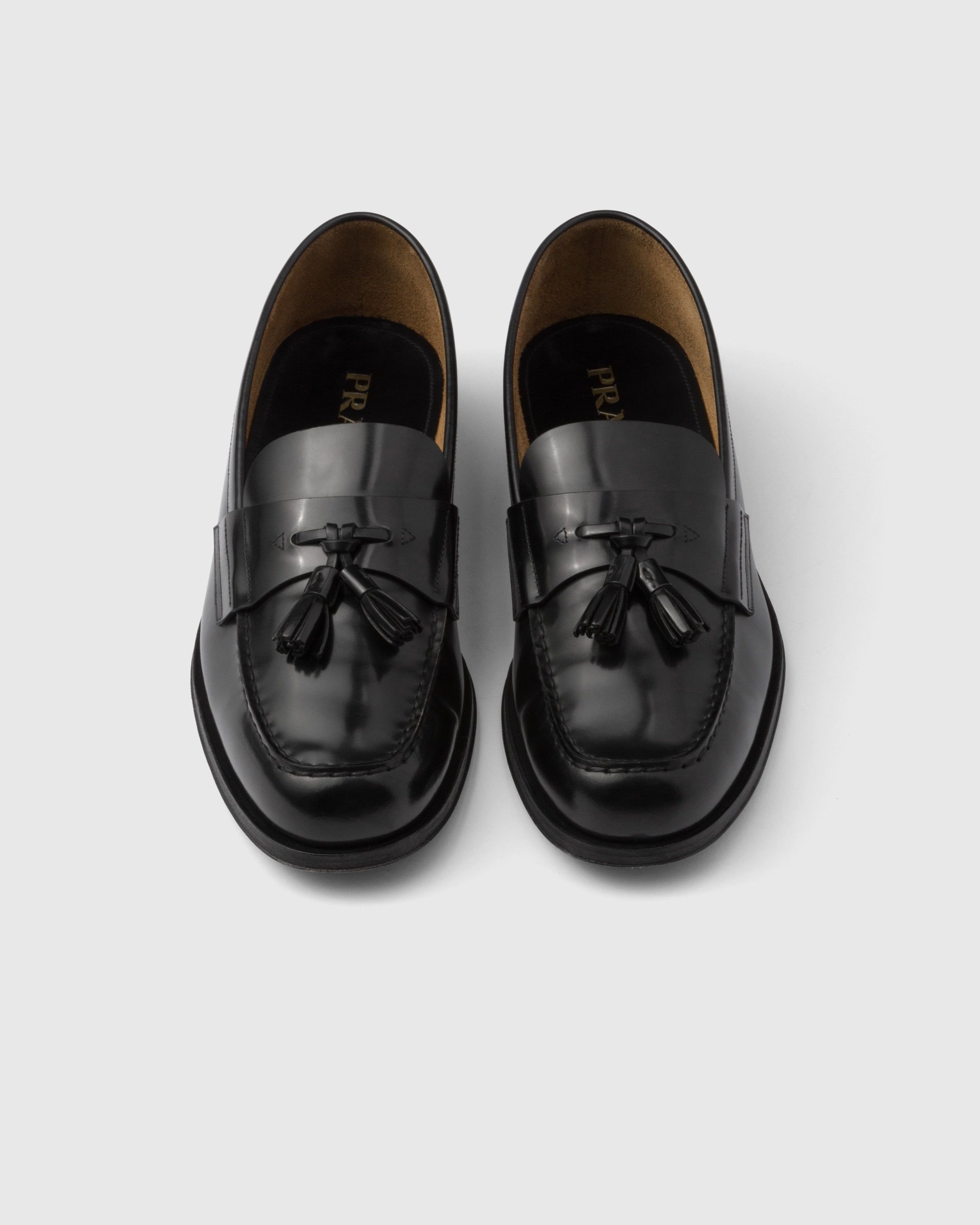 Prada o1bcso1str1025 Spazzolato Brushed Loafers in Black Size US 9 / EU 42 - 6 Thumbnail