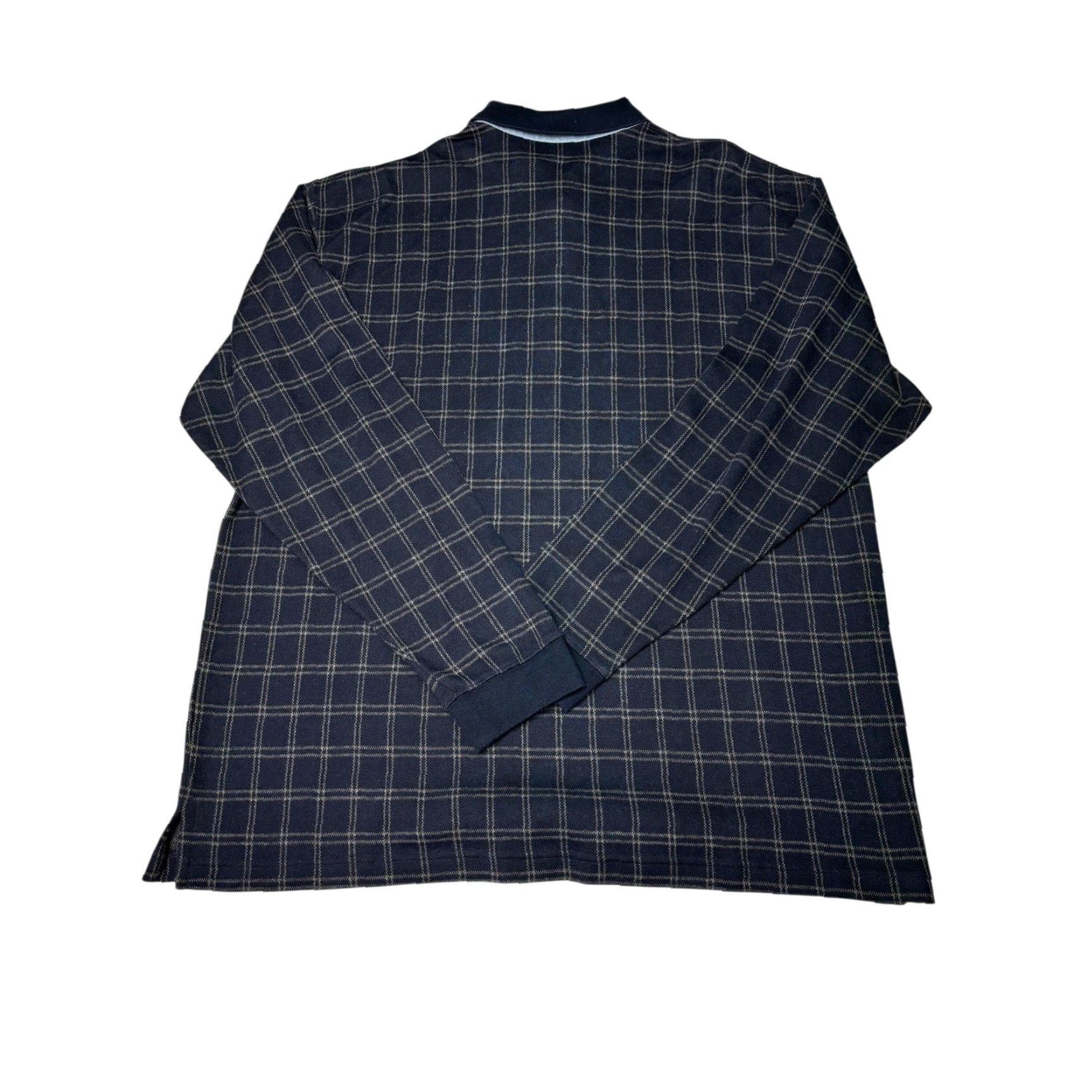 Vintage LL Bean Polo Shirt Long Sleeve Plaid Button Neck Mens XL Blue Casual Outdoor Size US XL / EU 56 / 4 - 3 Thumbnail