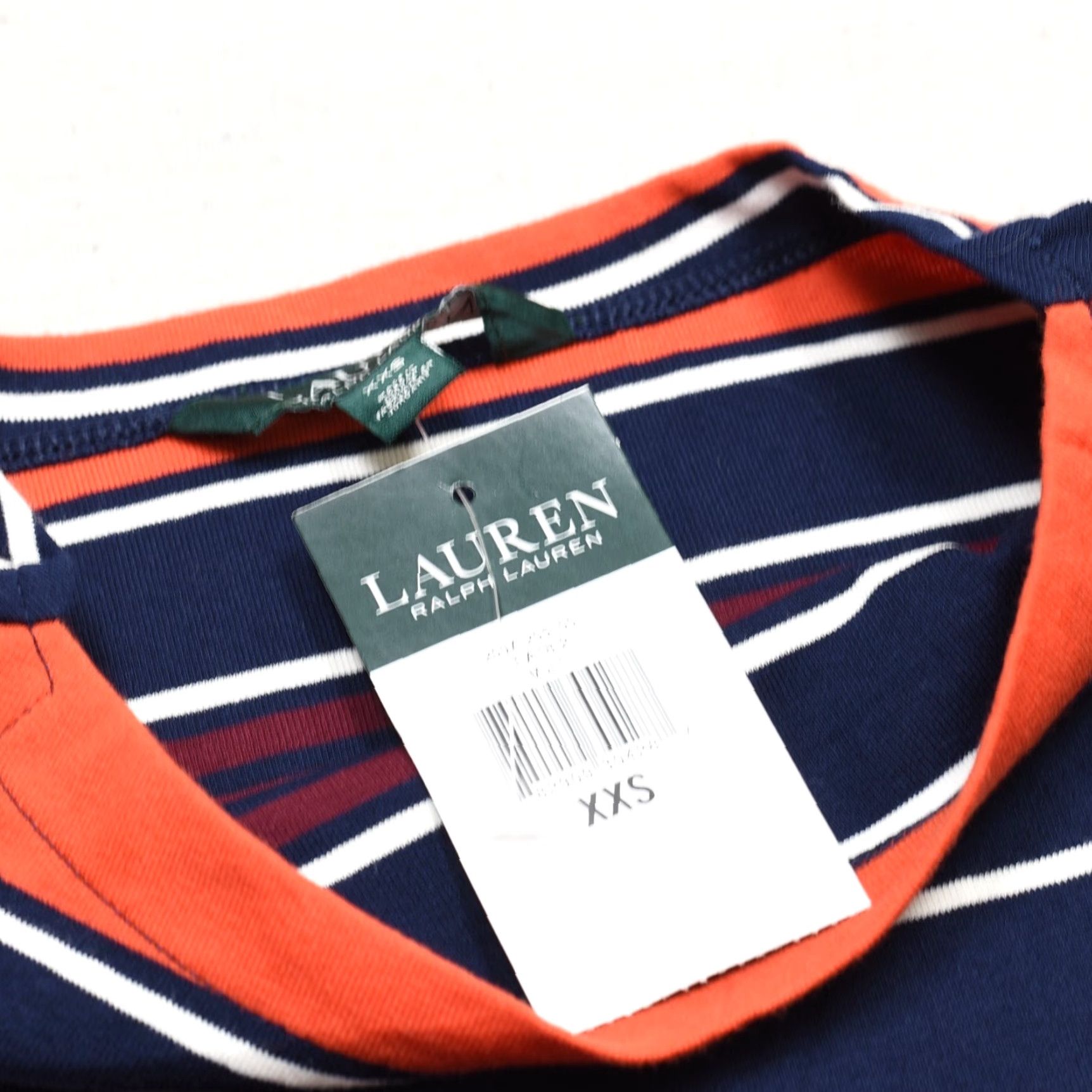 Ralph Lauren Lauren Ralph Lauren Blouse Striped Multicolor Cotton Blend Boat Neck Long Sleeve 2XS Womens Shirt Size XXS / US 00 / IT 34 - 7 Thumbnail