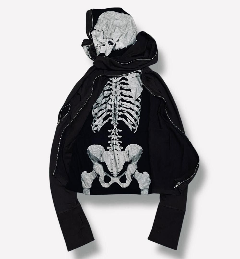 Rare 2000s Y2K PPFM RIOT MultiZip Skeleton Hoodi Street Wear