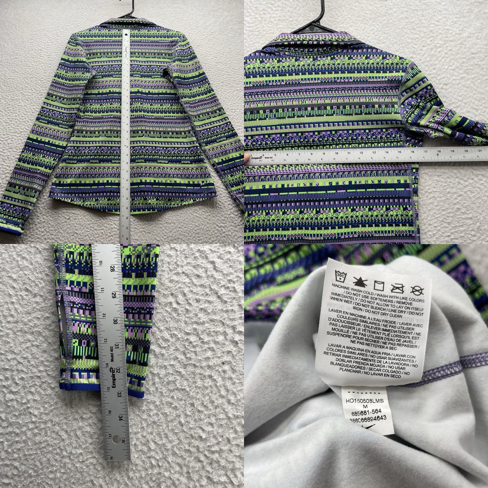Nike Nike Pro Training Top Womens Medium 1/2 Zip Dri-Fit Aztec Tribal Gray M Size M / US 6-8 / IT 42-44 - 8 Thumbnail